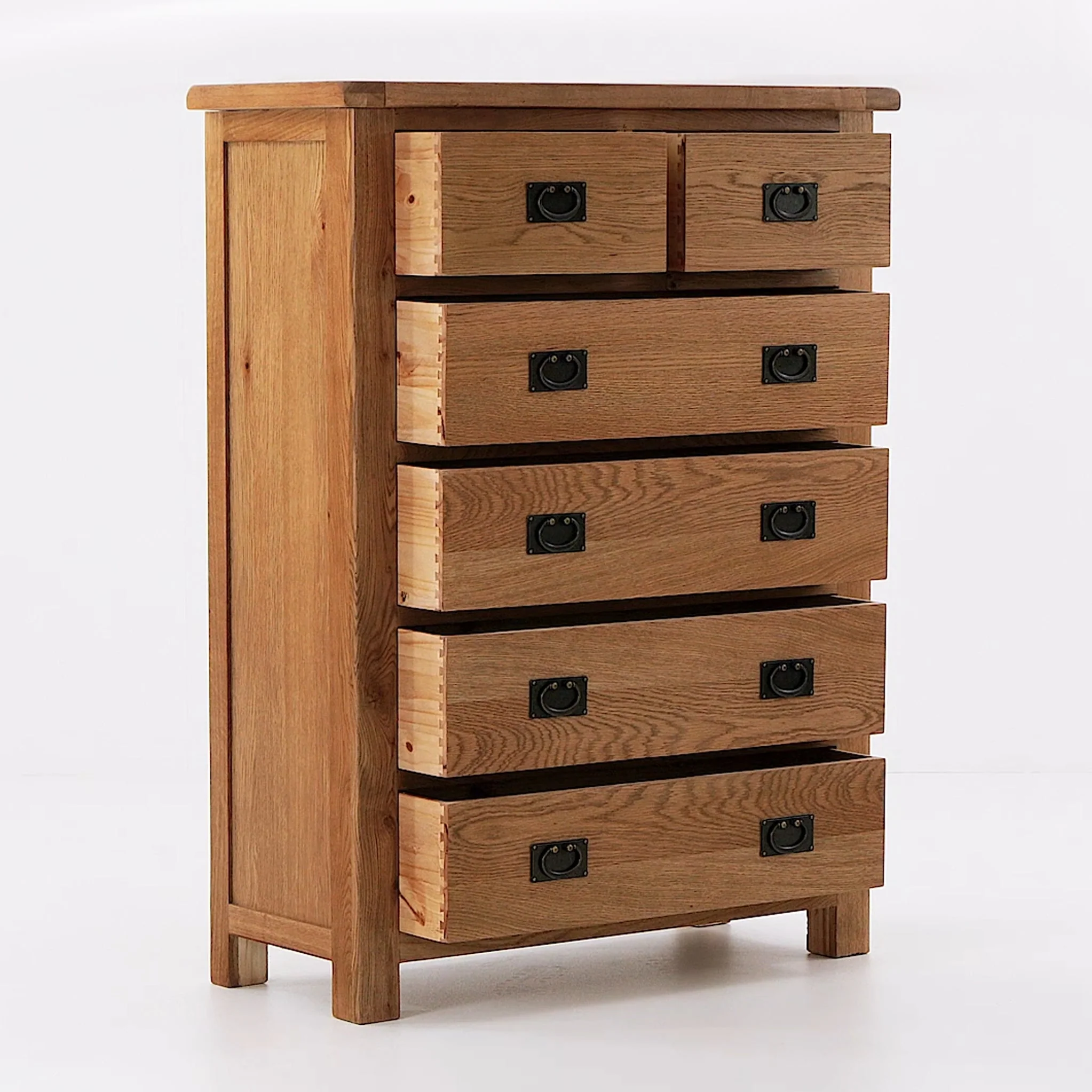 Zelah Oak 2 Over 4 Drawer Chest - Image 3