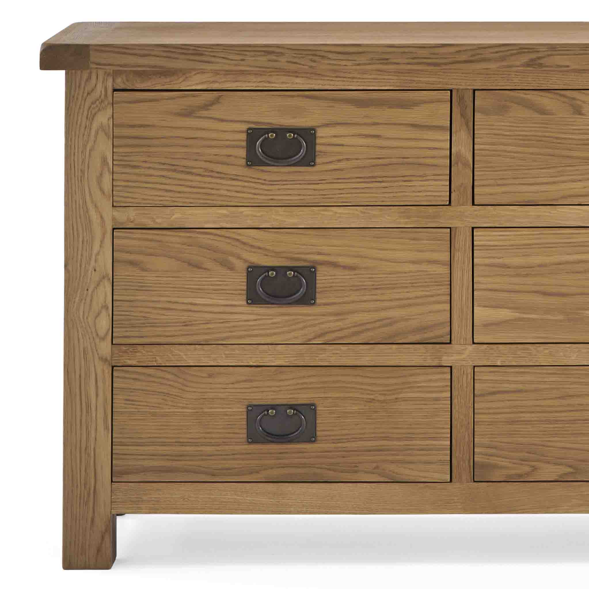 Zelah Oak 3+3 Drawer Chest - Image 12