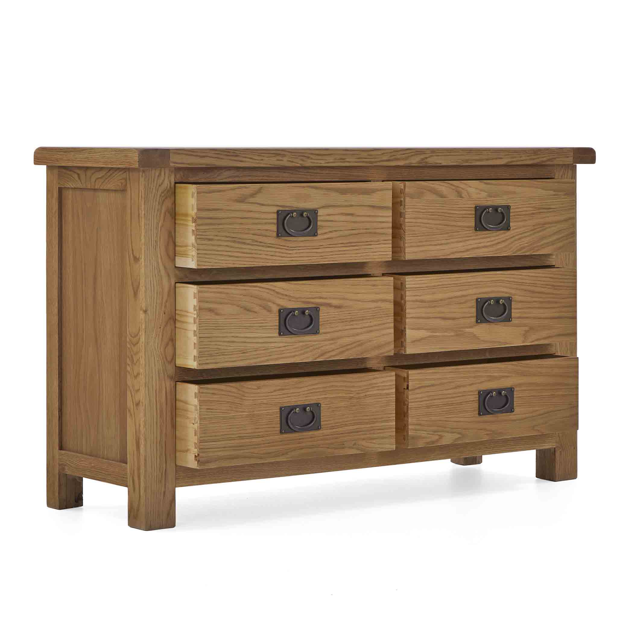 Zelah Oak 3+3 Drawer Chest - Image 3