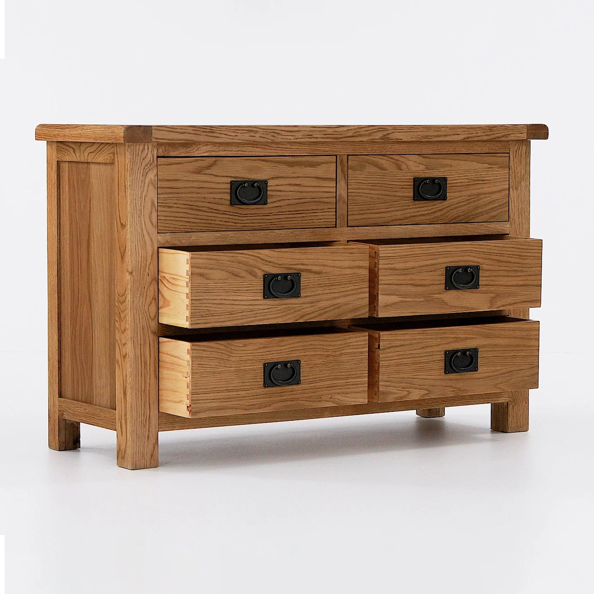 Zelah Oak 3+3 Drawer Chest - Image 4
