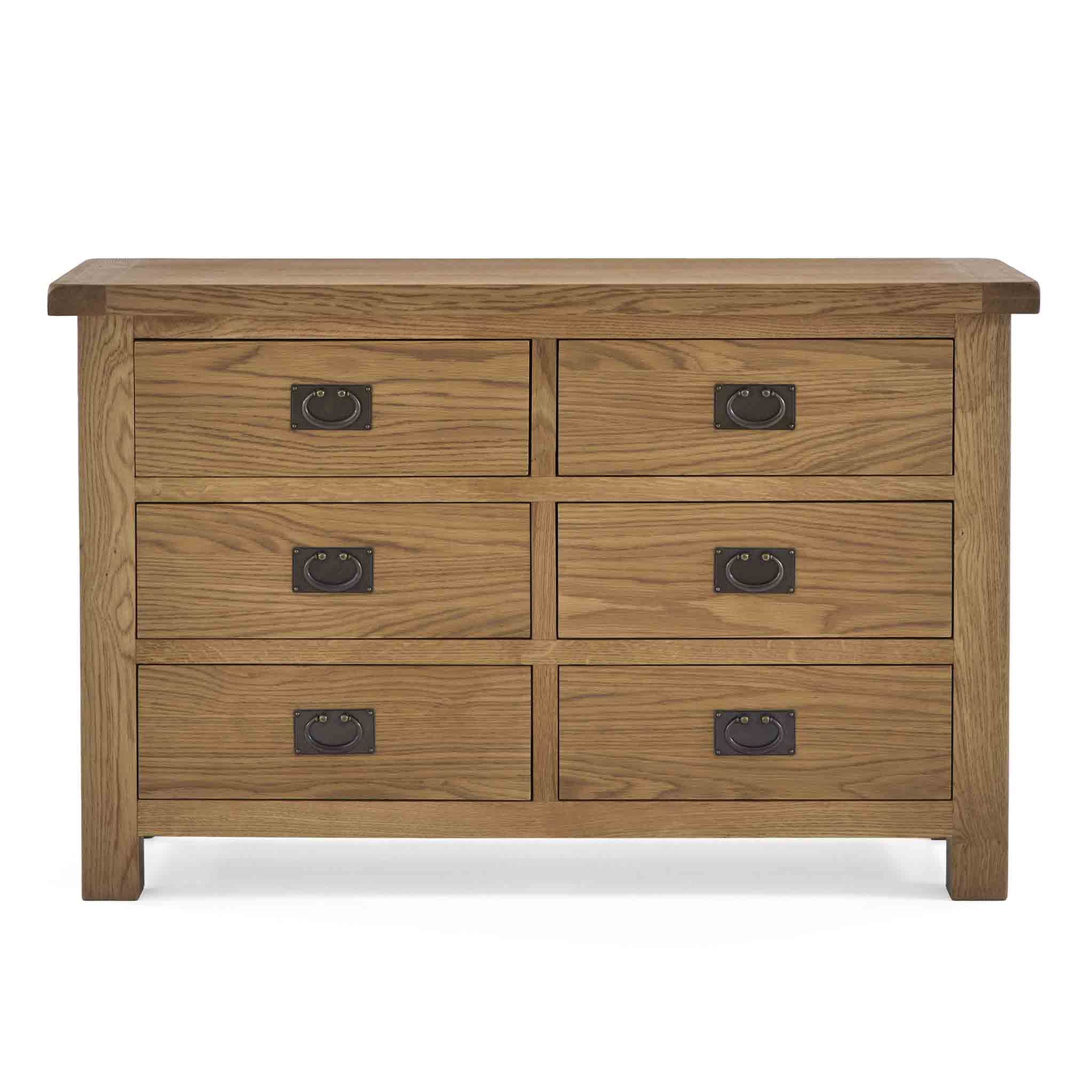 Zelah Oak 3+3 Drawer Chest - Image 5