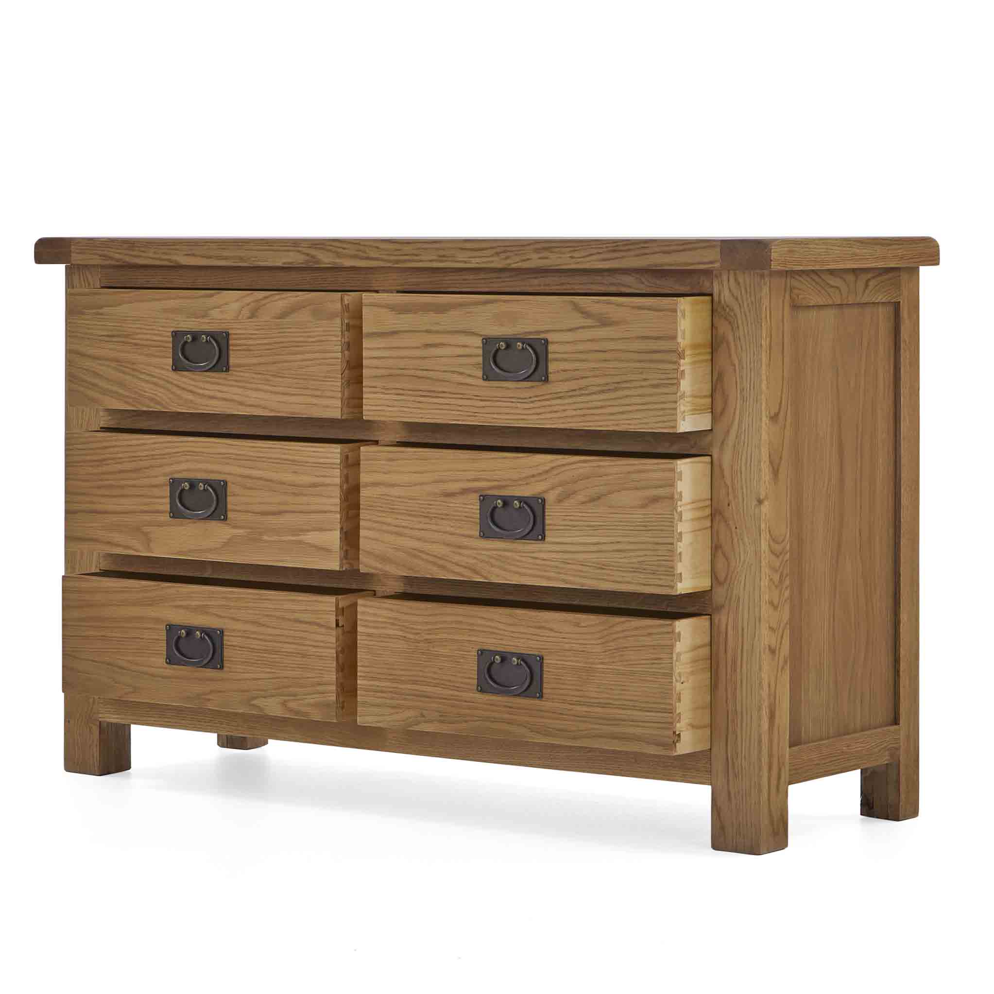 Zelah Oak 3+3 Drawer Chest - Image 7