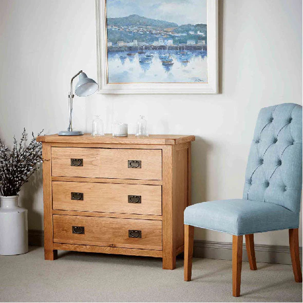 Zelah Oak 3 Drawer Chest - Image 11