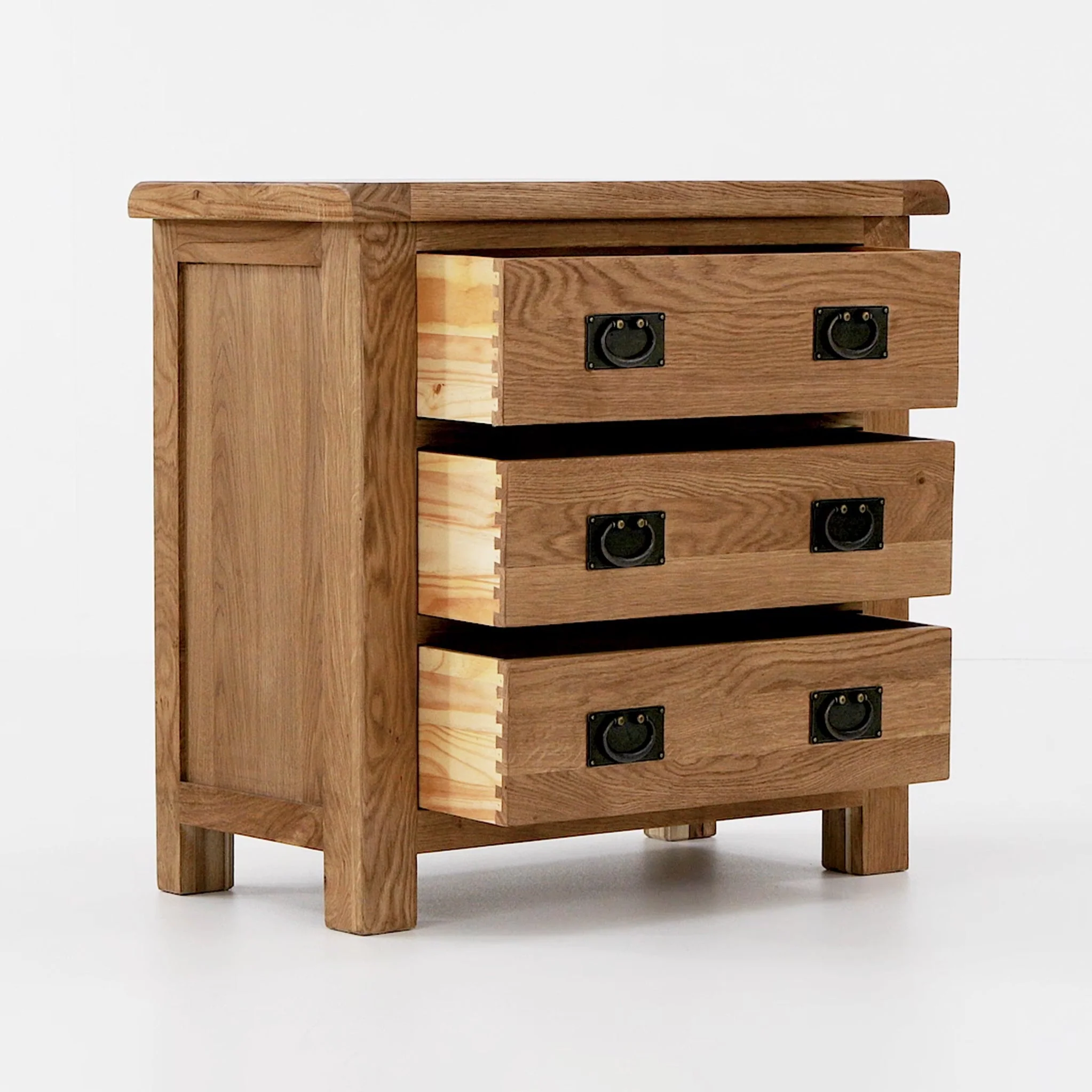 Zelah Oak 3 Drawer Chest - Image 3