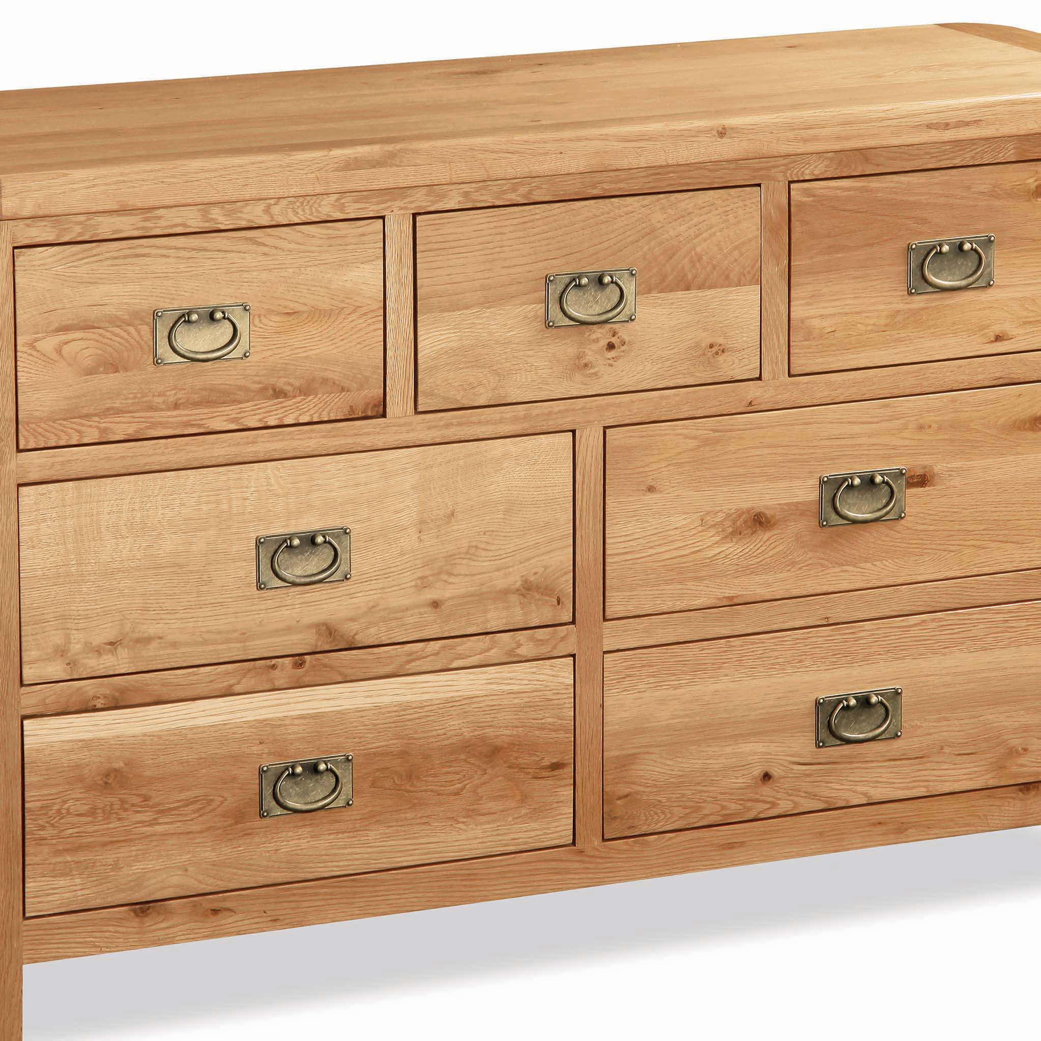 Zelah Oak 3 over 4 Chest of Drawers - Image 4