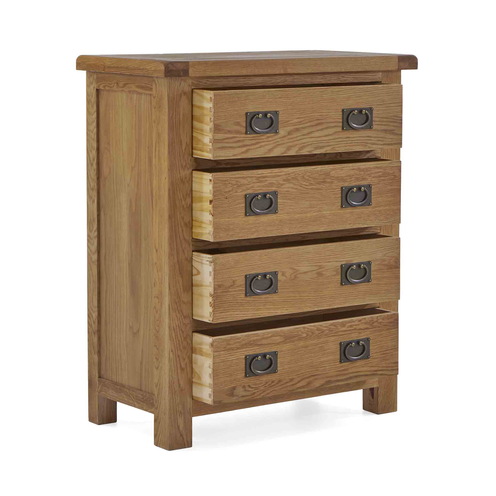 Zelah Oak 4 Drawer Chest - Image 3