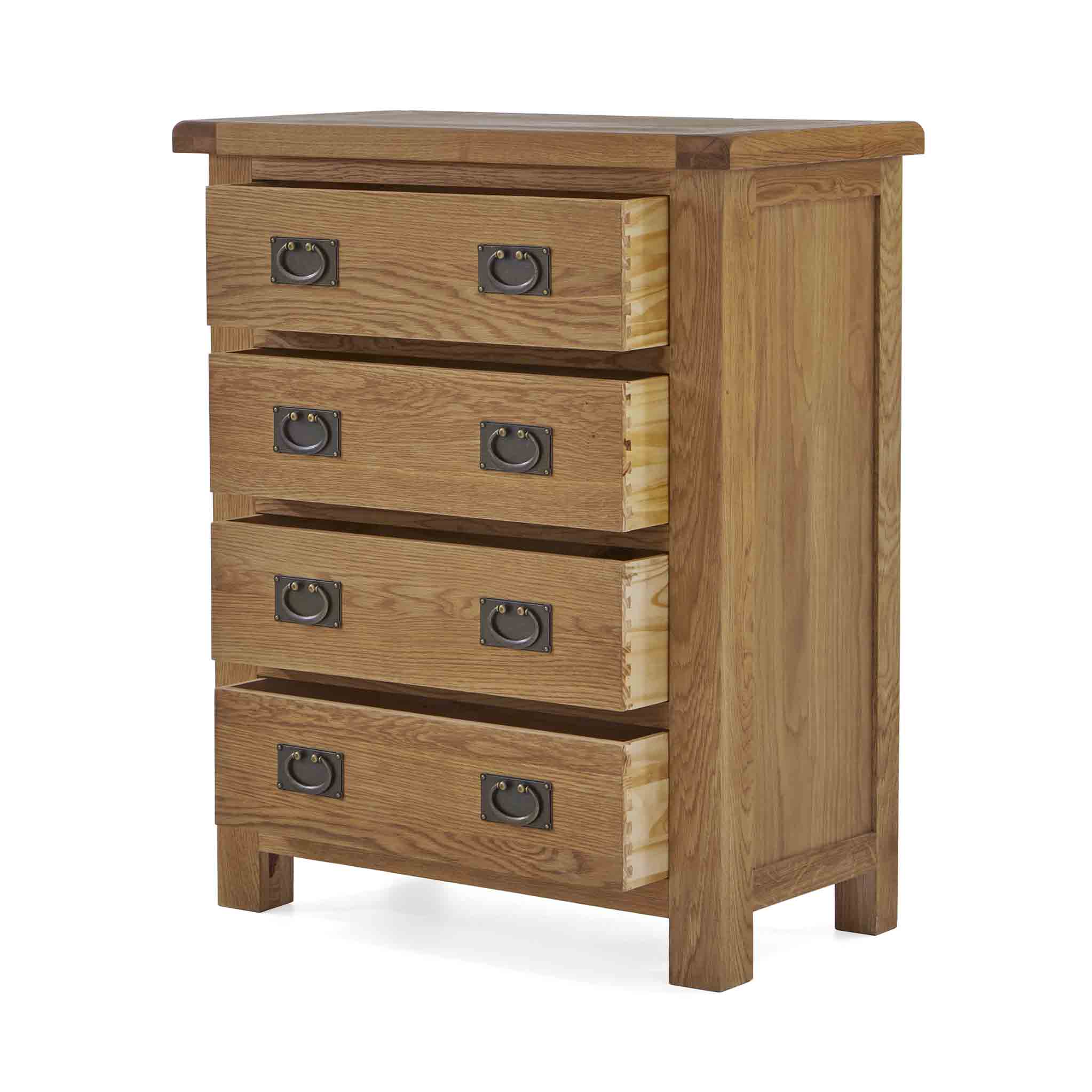 Zelah Oak 4 Drawer Chest - Image 6