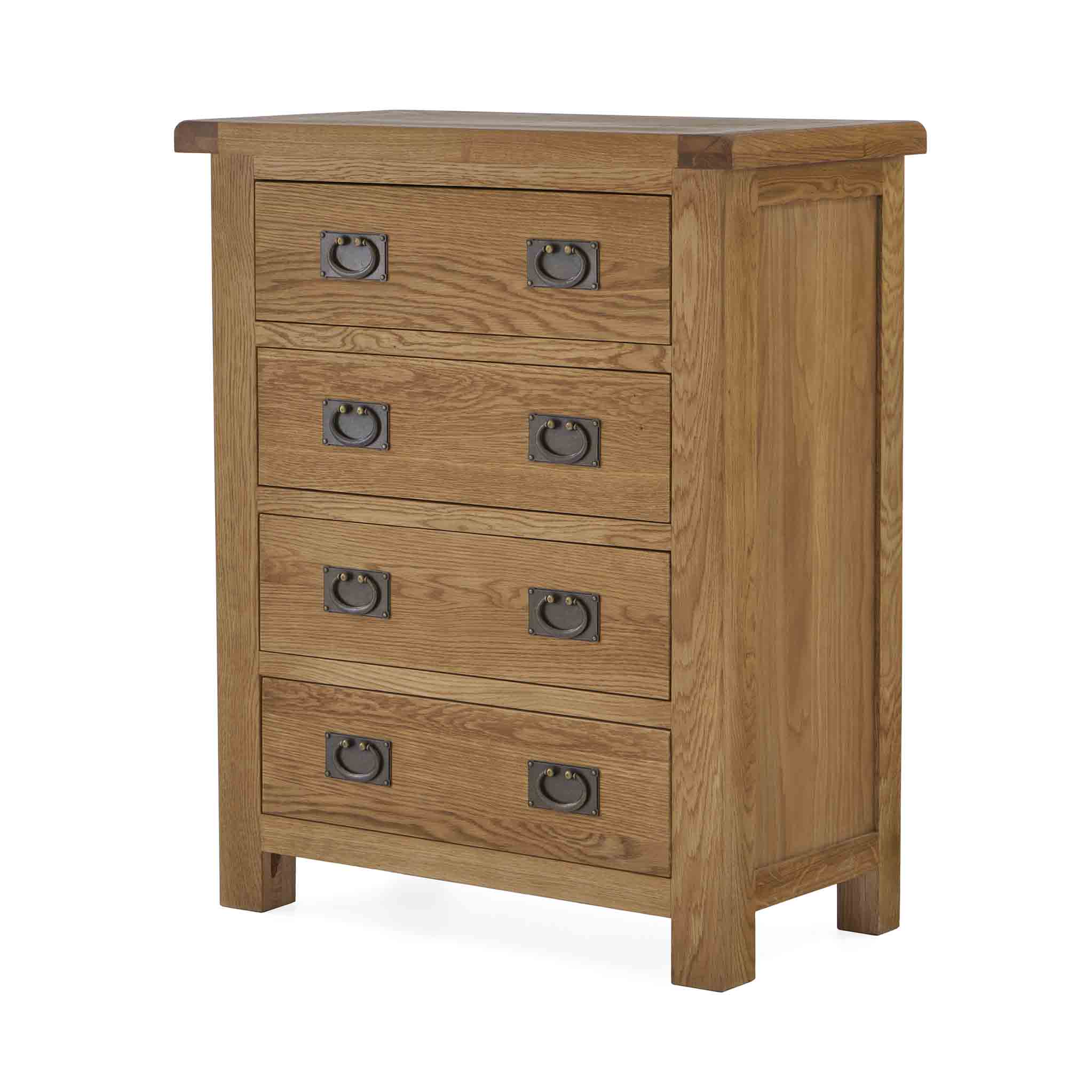 Zelah Oak 4 Drawer Chest - Image 7