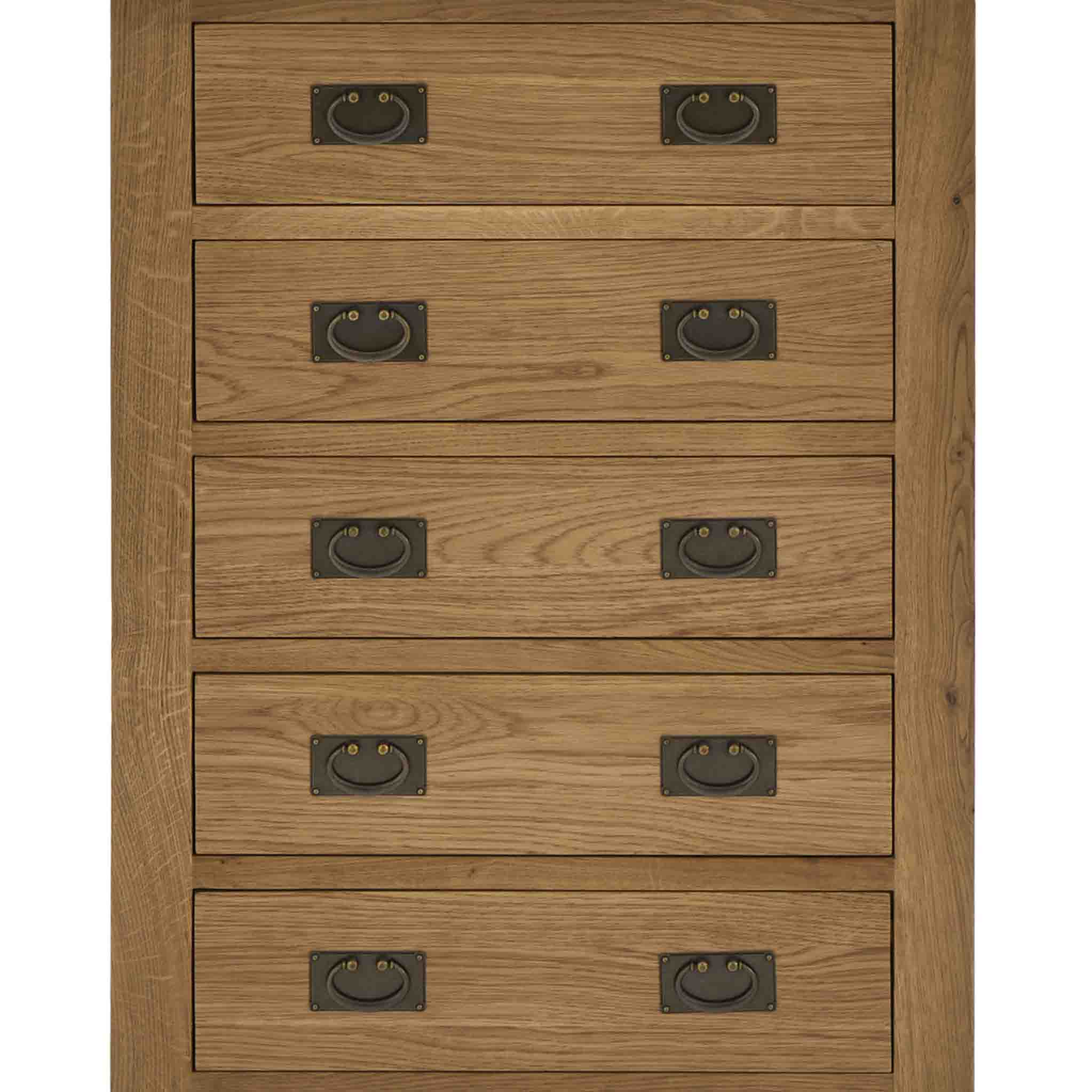 Zelah Oak 5 Drawer Chest - Image 10