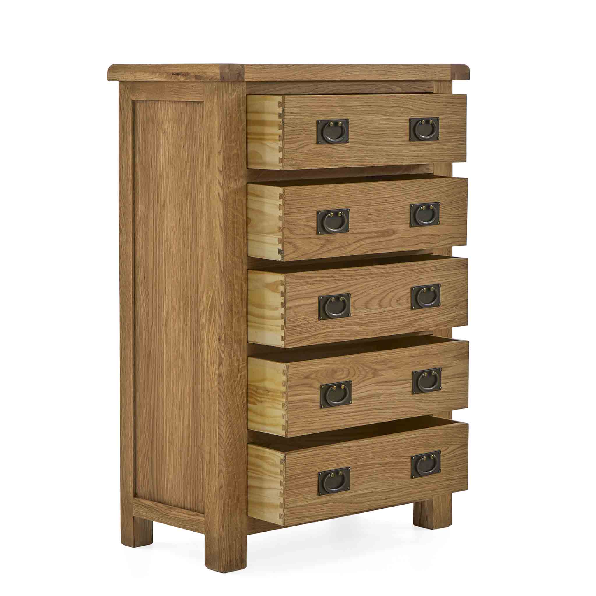 Zelah Oak 5 Drawer Chest - Image 3
