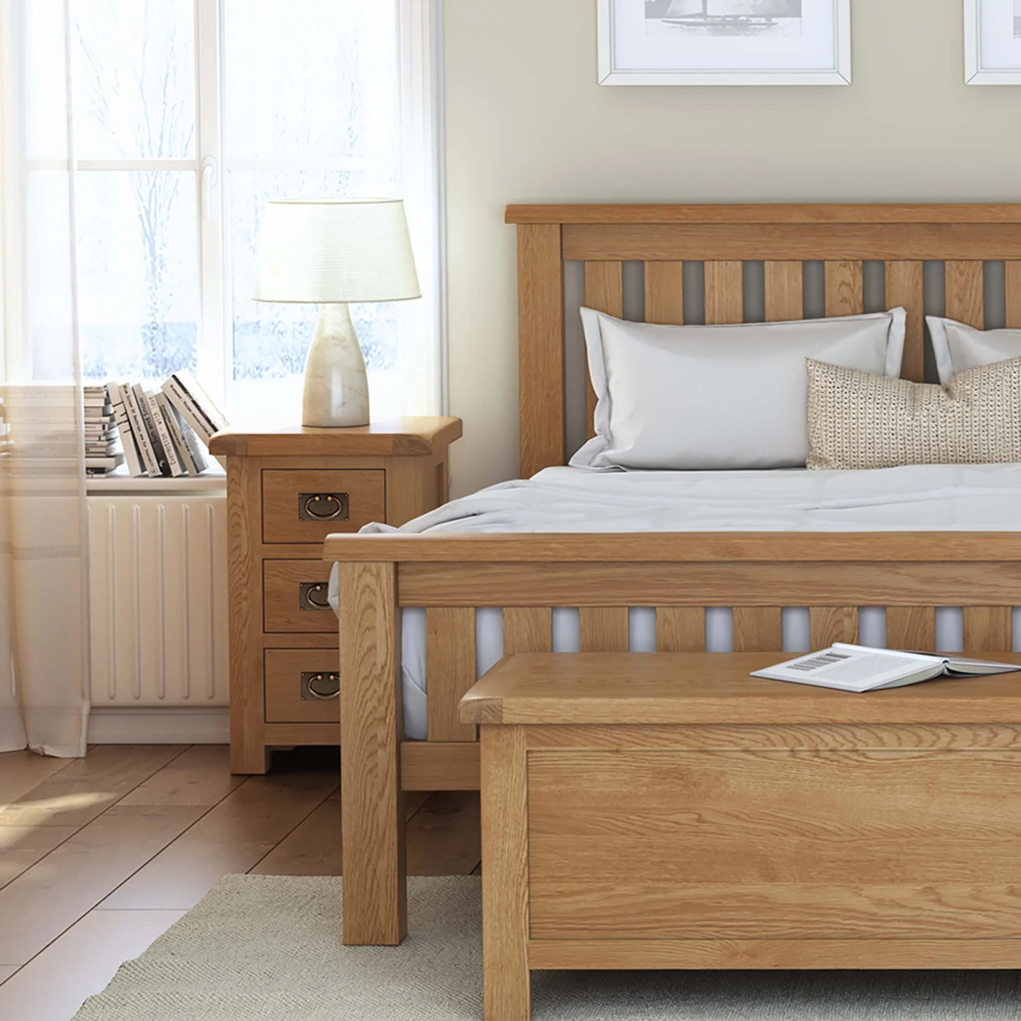 Zelah Oak Bedside Table - Image 8