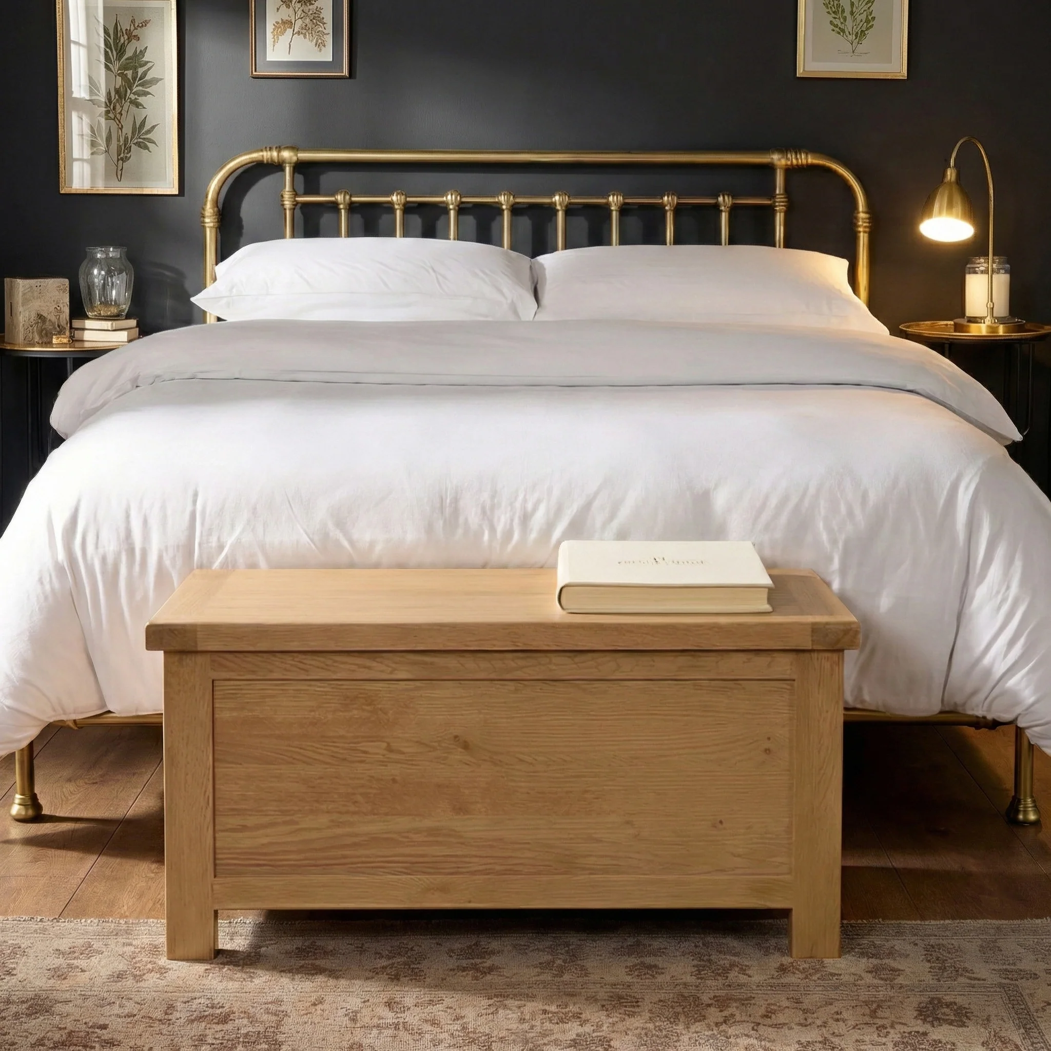 Zelah Oak Blanket Box - Image 2