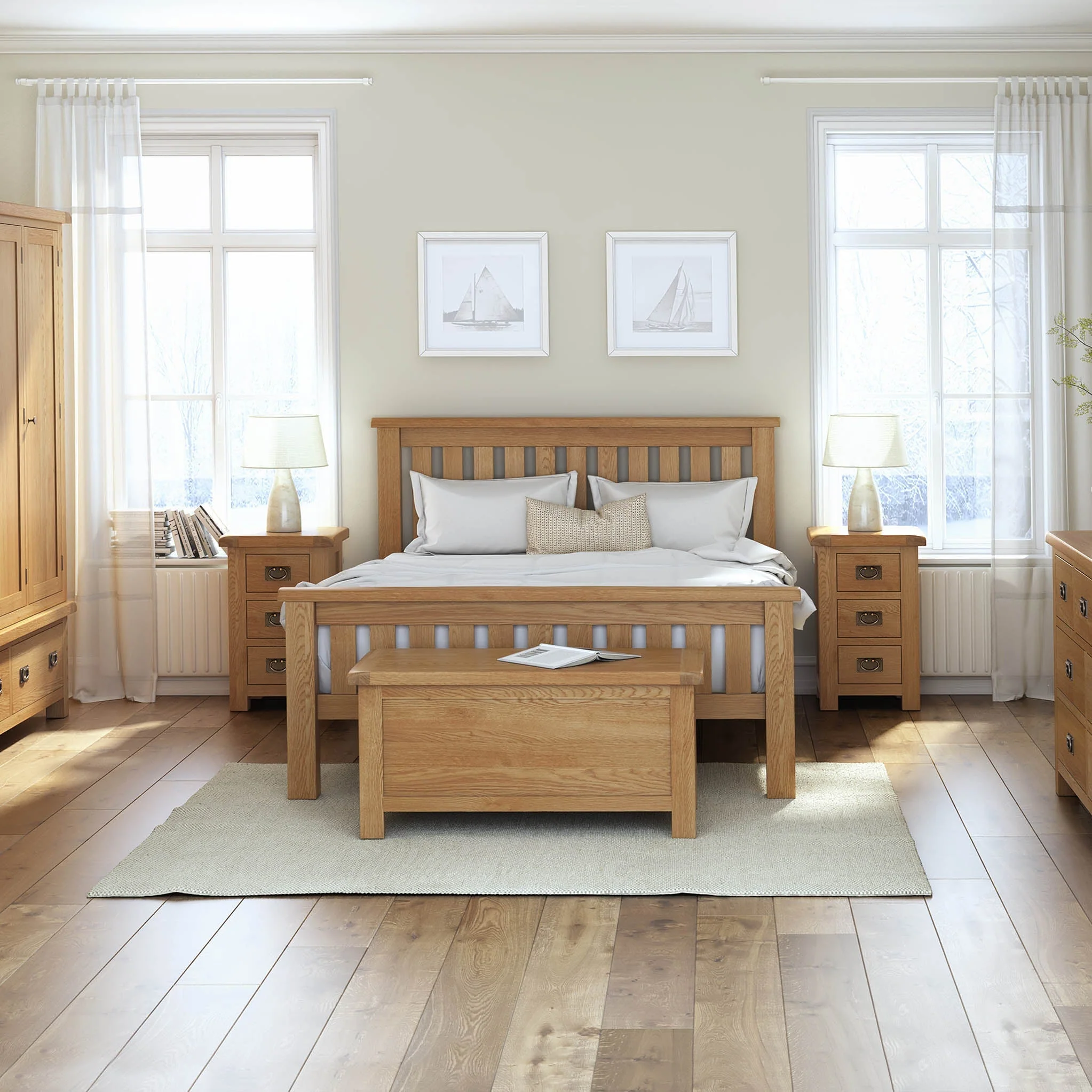Zelah Oak Blanket Box - Image 8