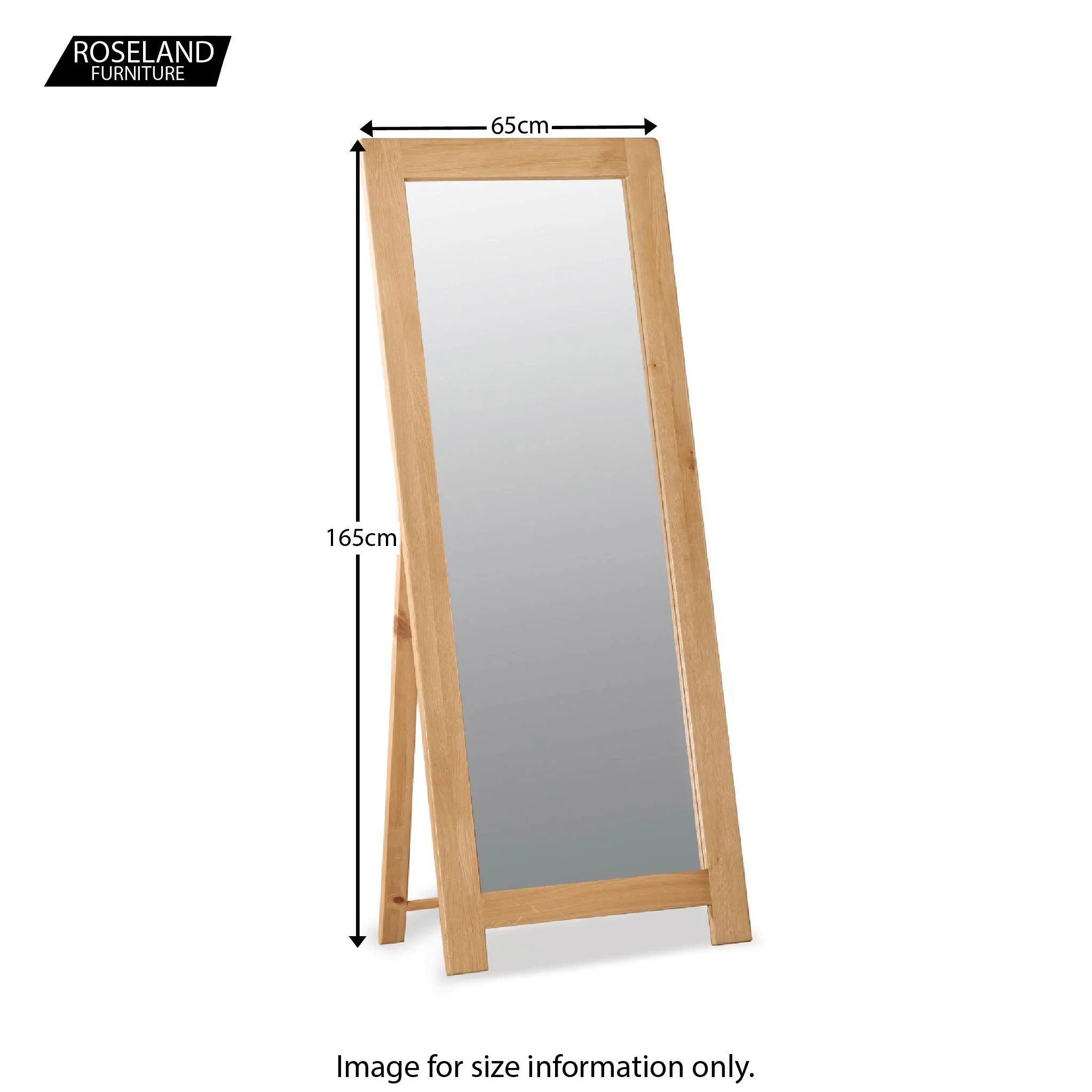 Zelah Oak Cheval Mirror - Image 11