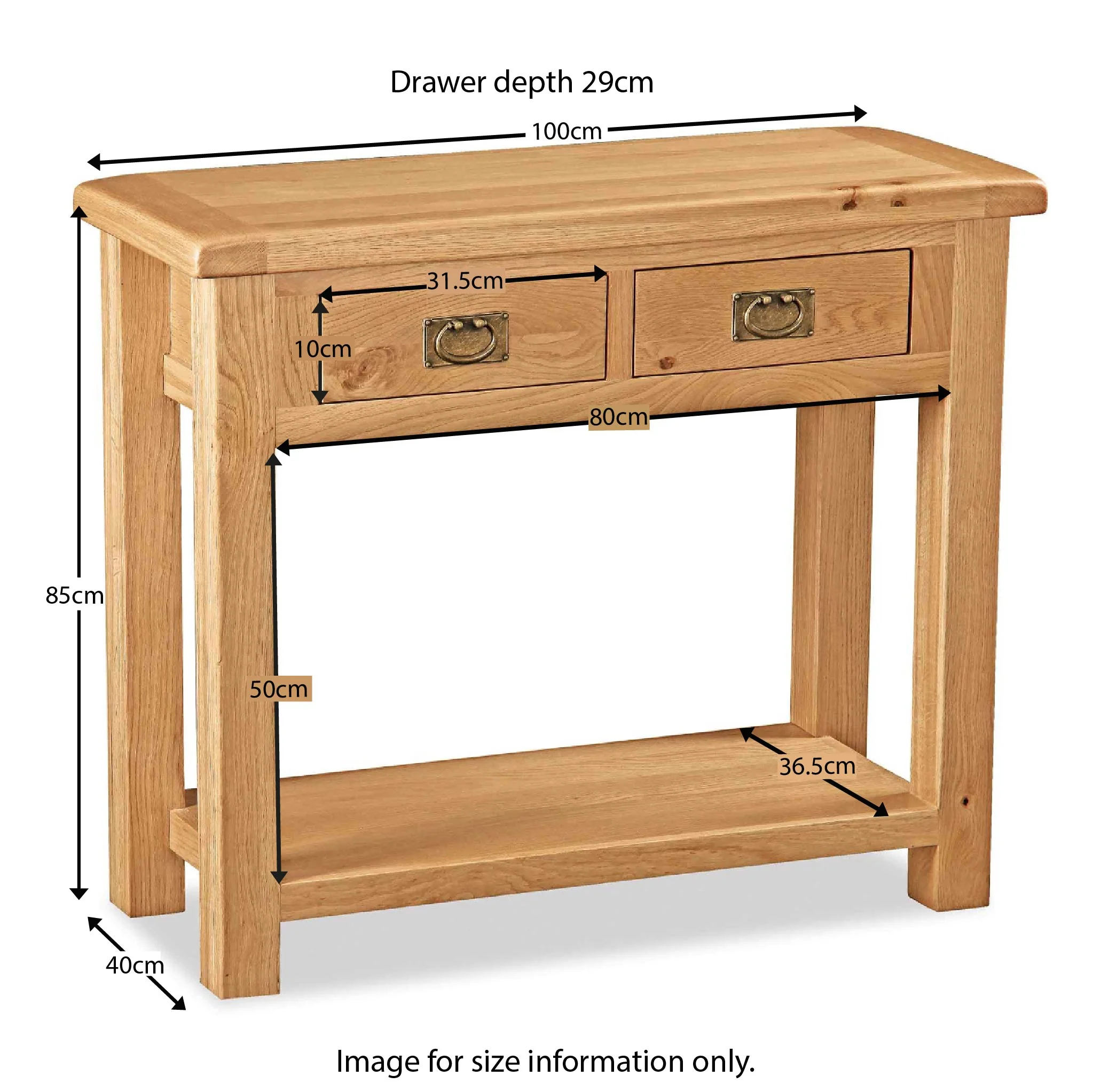 Zelah Oak Console Table - Image 17