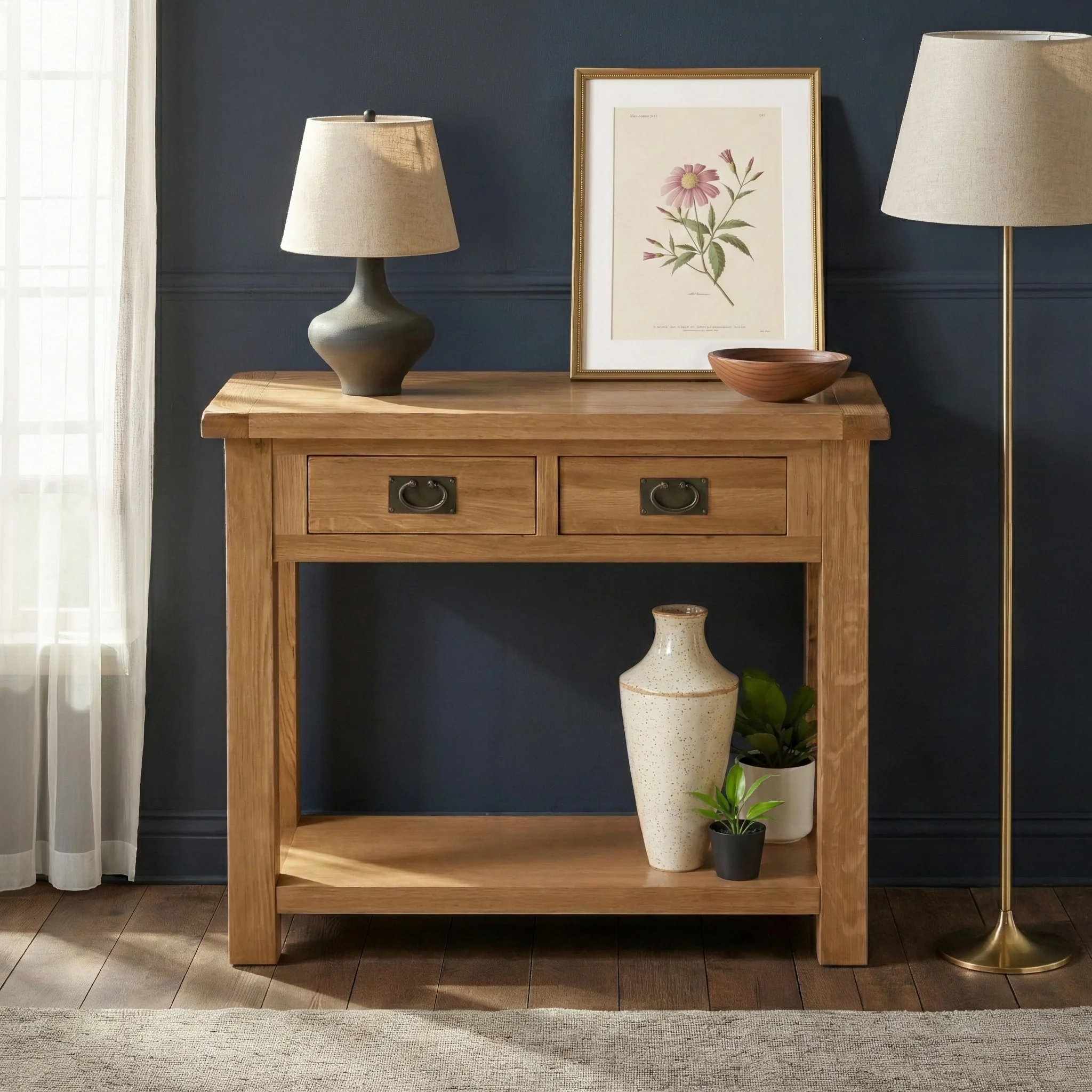 Zelah Oak Console Table - Image 2