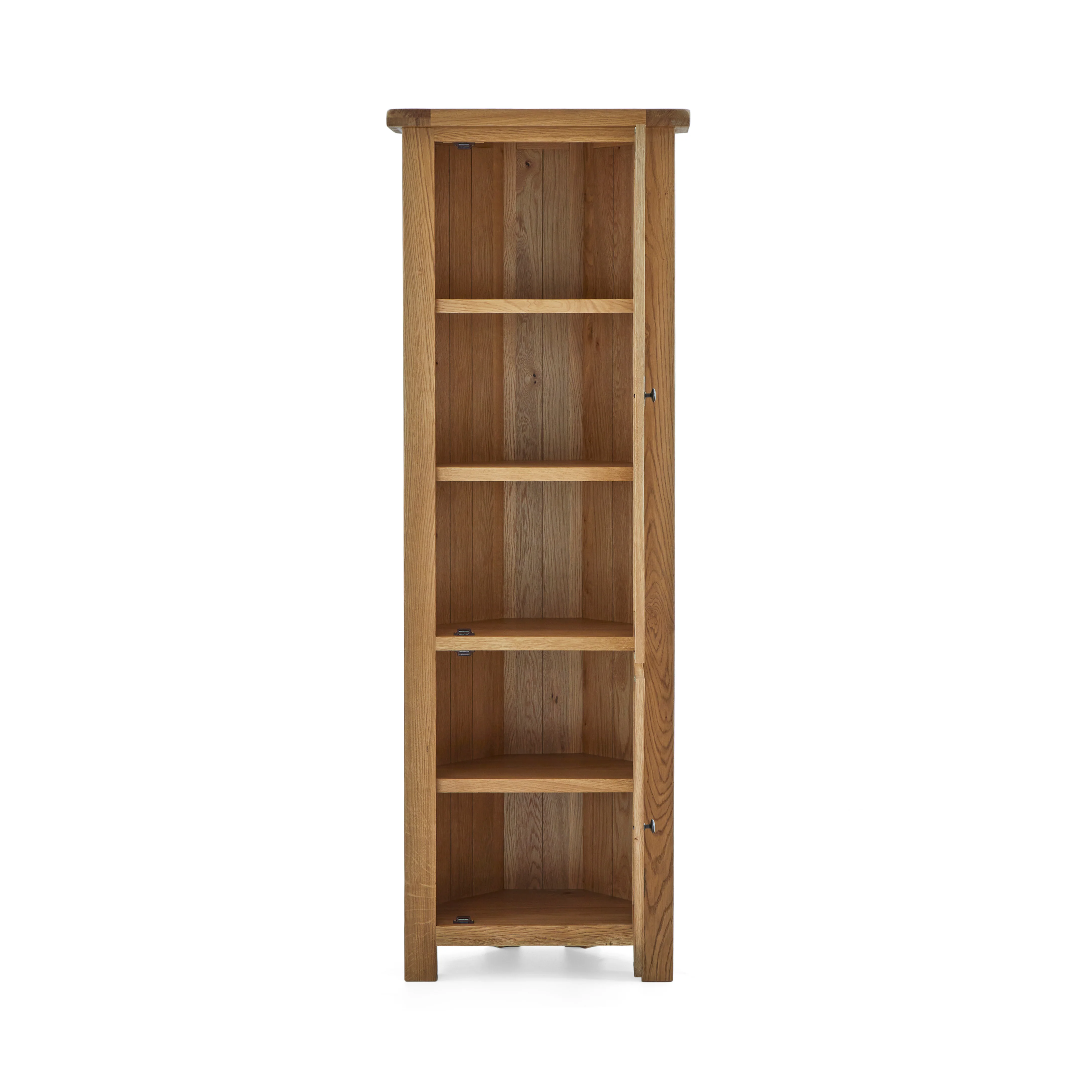 Zelah Oak Corner Display Cabinet - Image 8