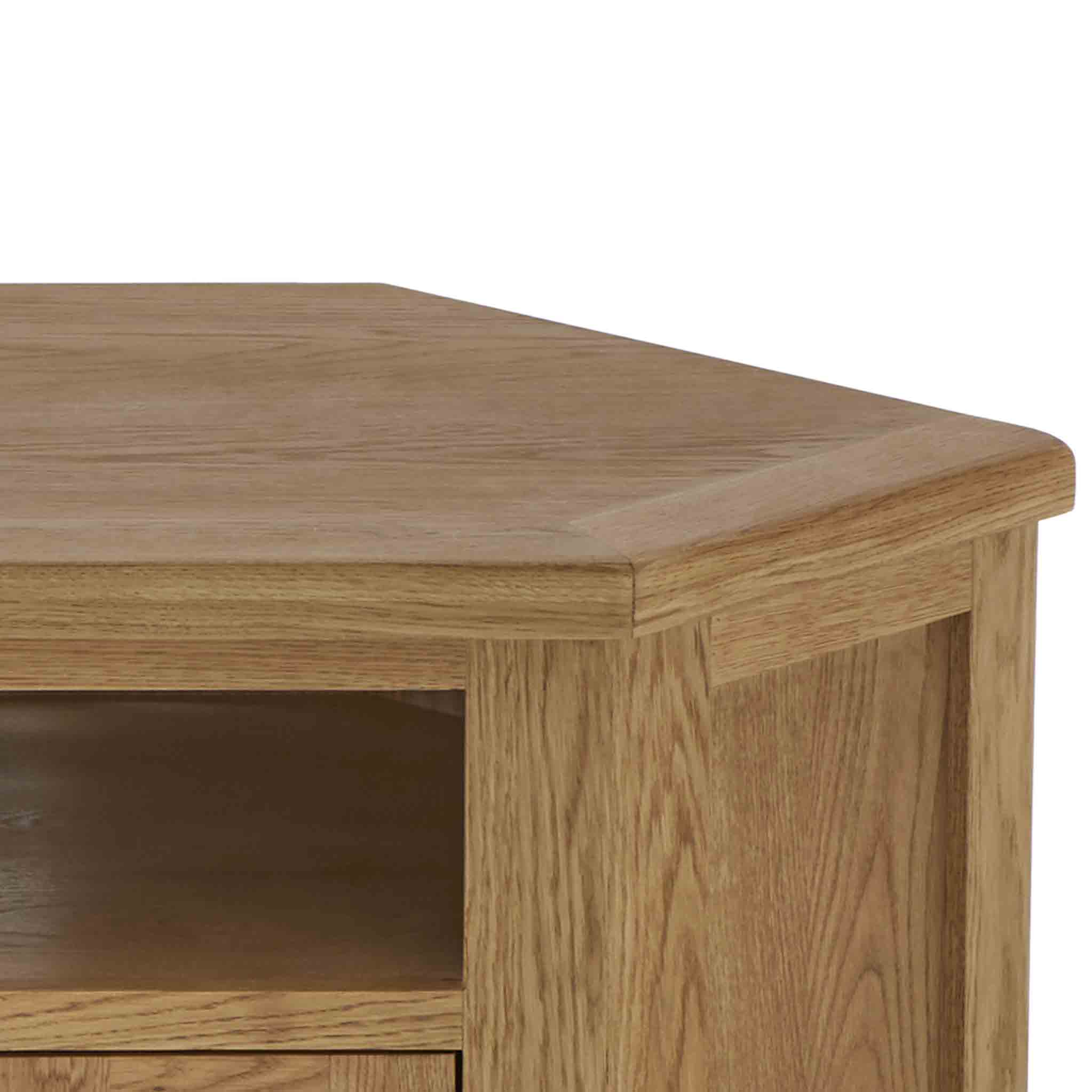 Zelah Oak Corner TV Stand - Image 10