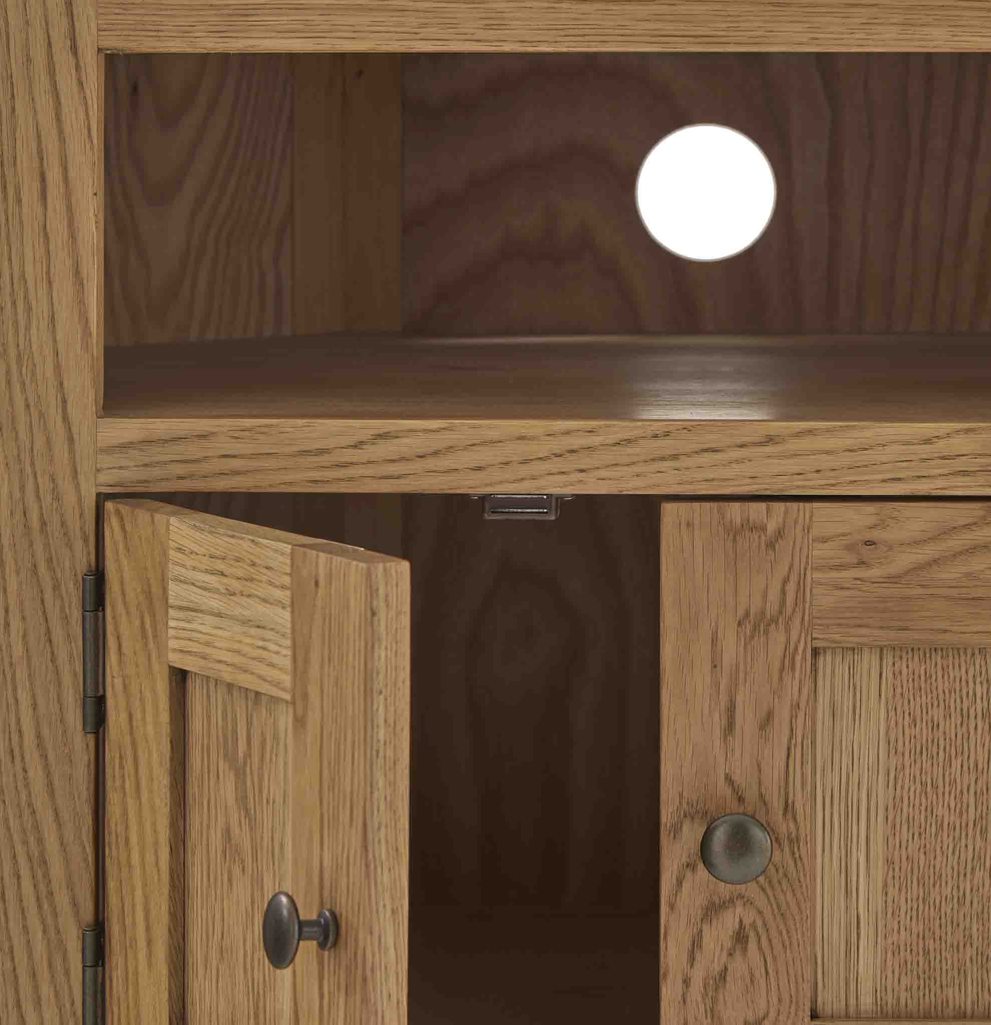 Zelah Oak Corner TV Stand - Image 15