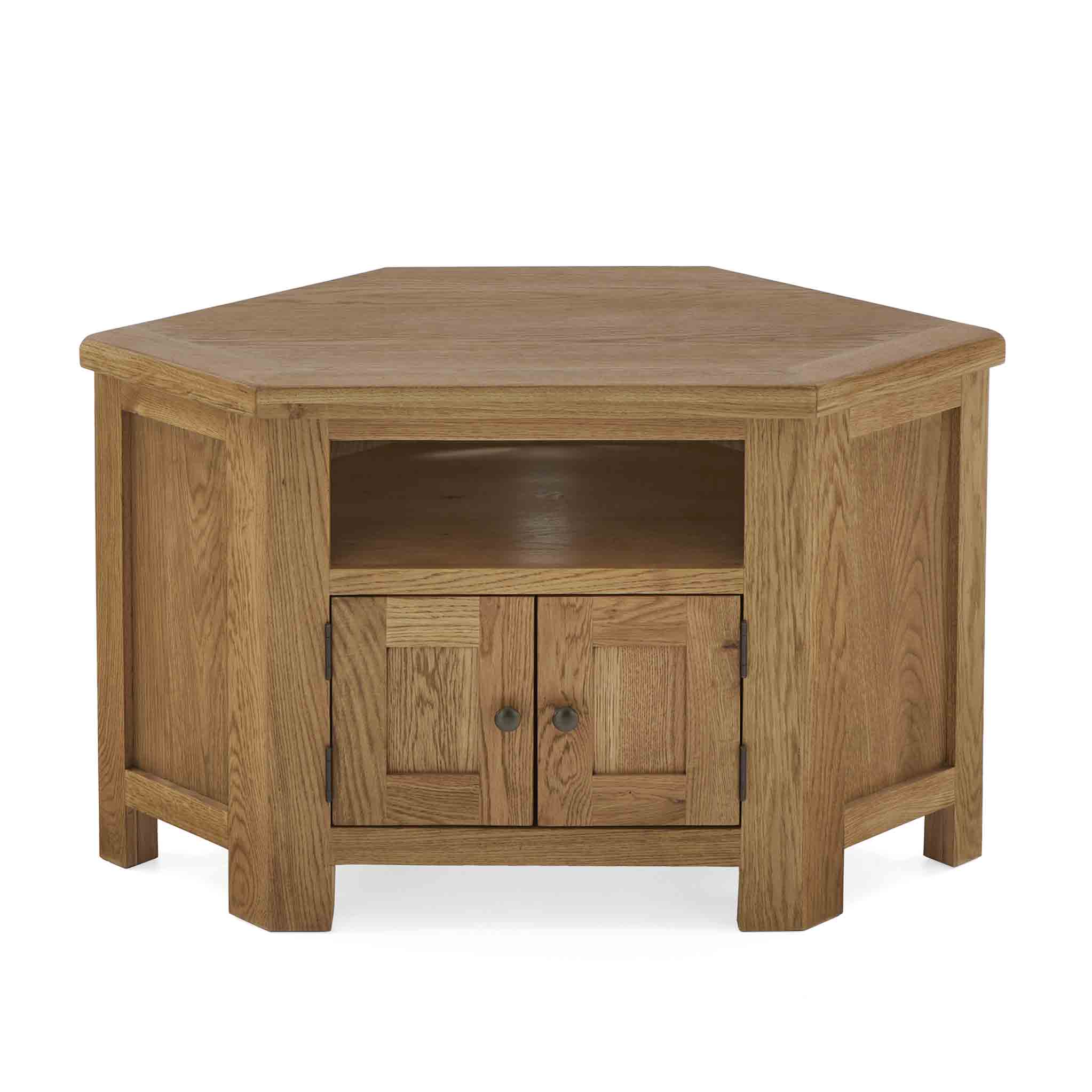 Zelah Oak Corner TV Stand - Image 8