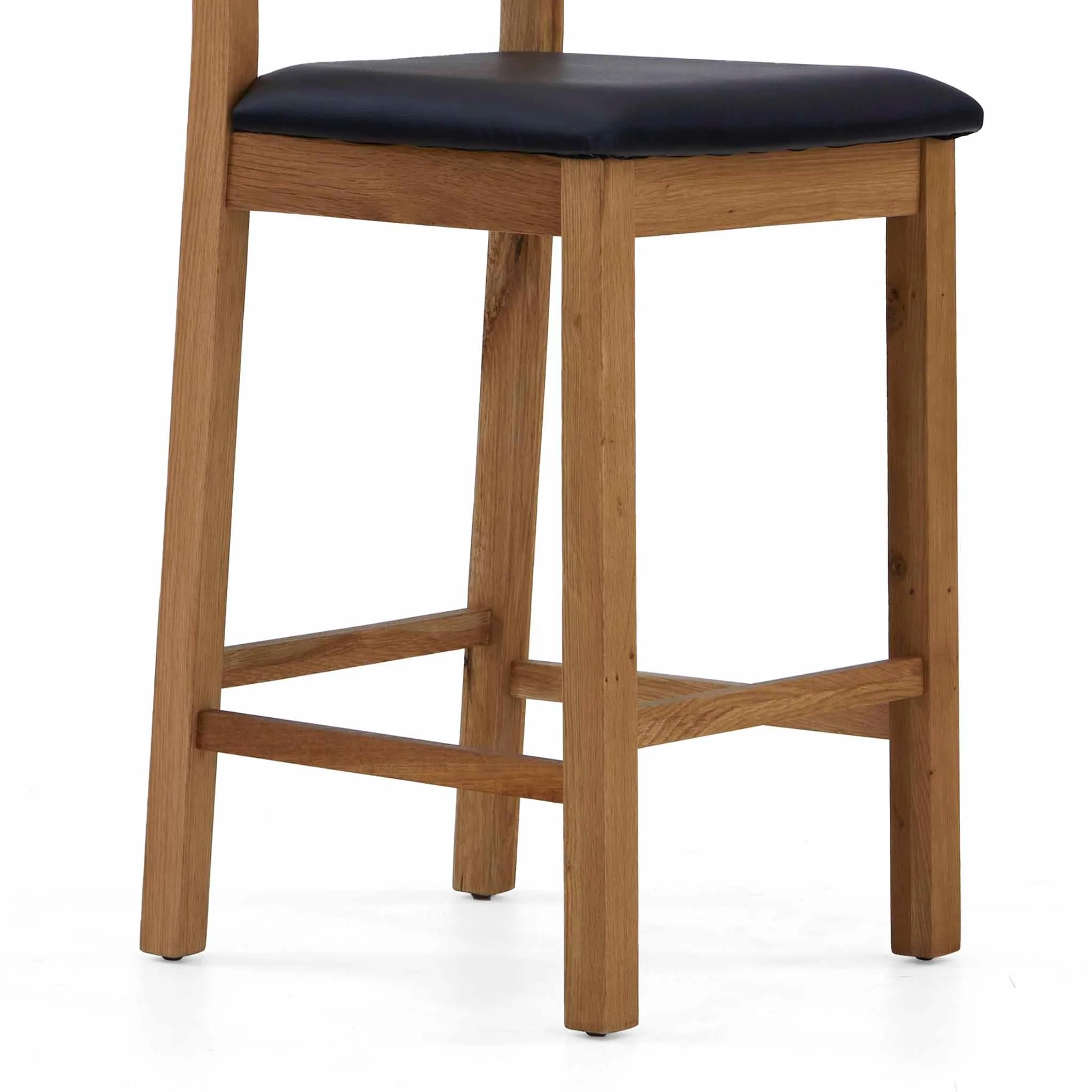 Zelah Oak Cross Back Bar Stool - Image 10