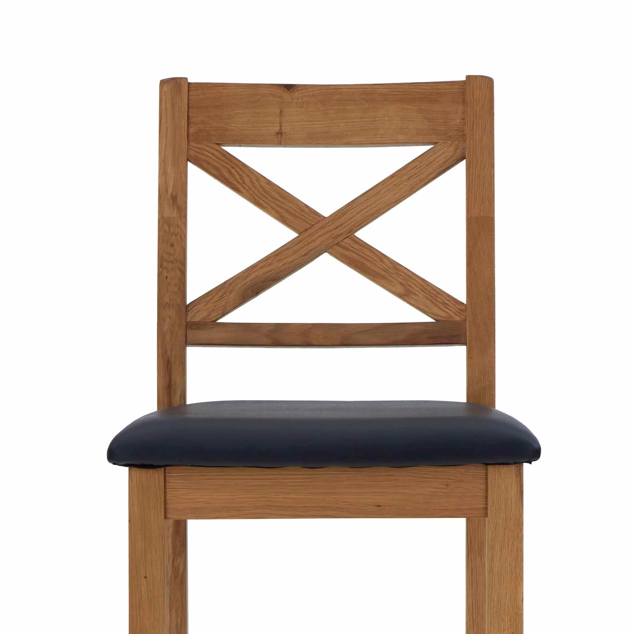 Zelah Oak Cross Back Bar Stool - Image 8