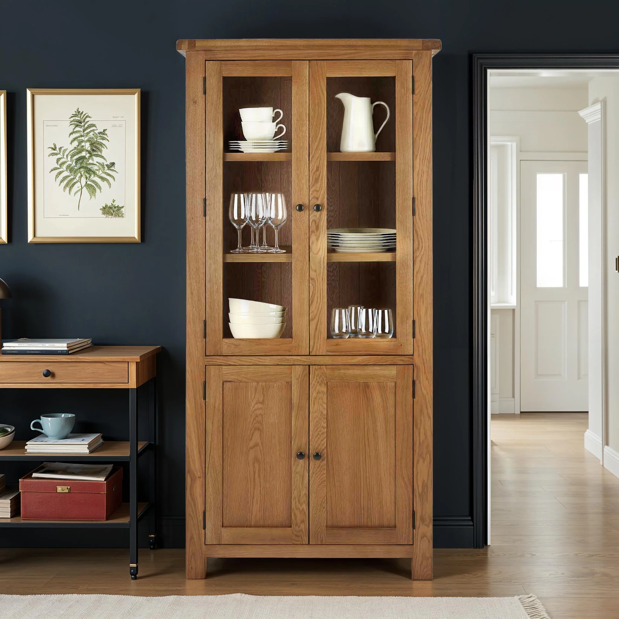 Zelah Oak Display Cabinet - Image 2
