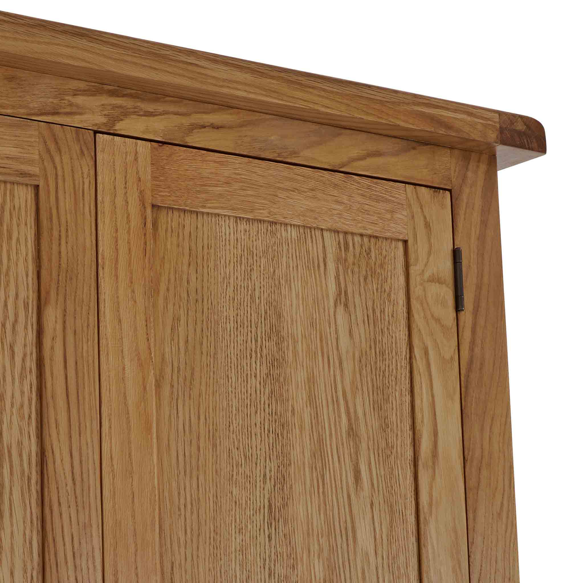 Zelah Oak Double Wardrobe with Drawer - Image 17