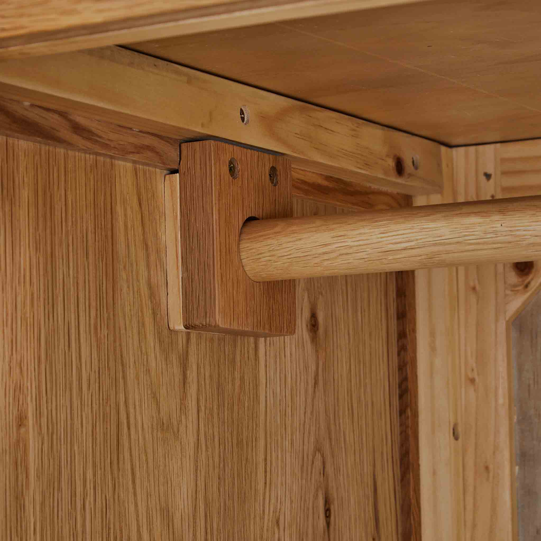 Zelah Oak Double Wardrobe with Drawer - Image 19