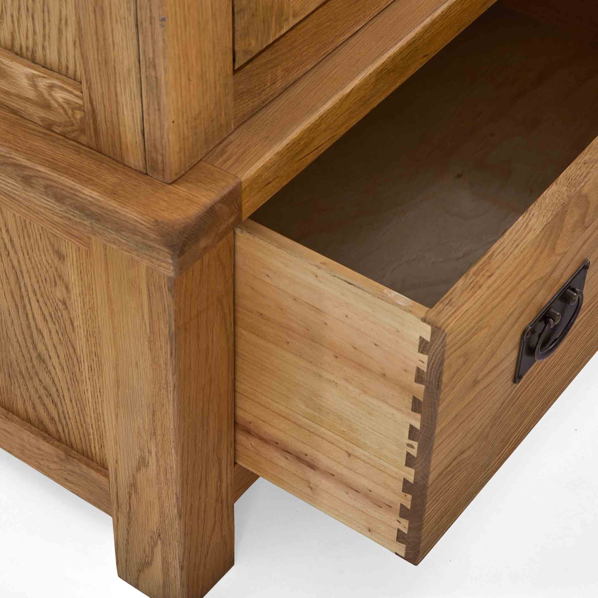 Zelah Oak Double Wardrobe with Drawer - Image 21