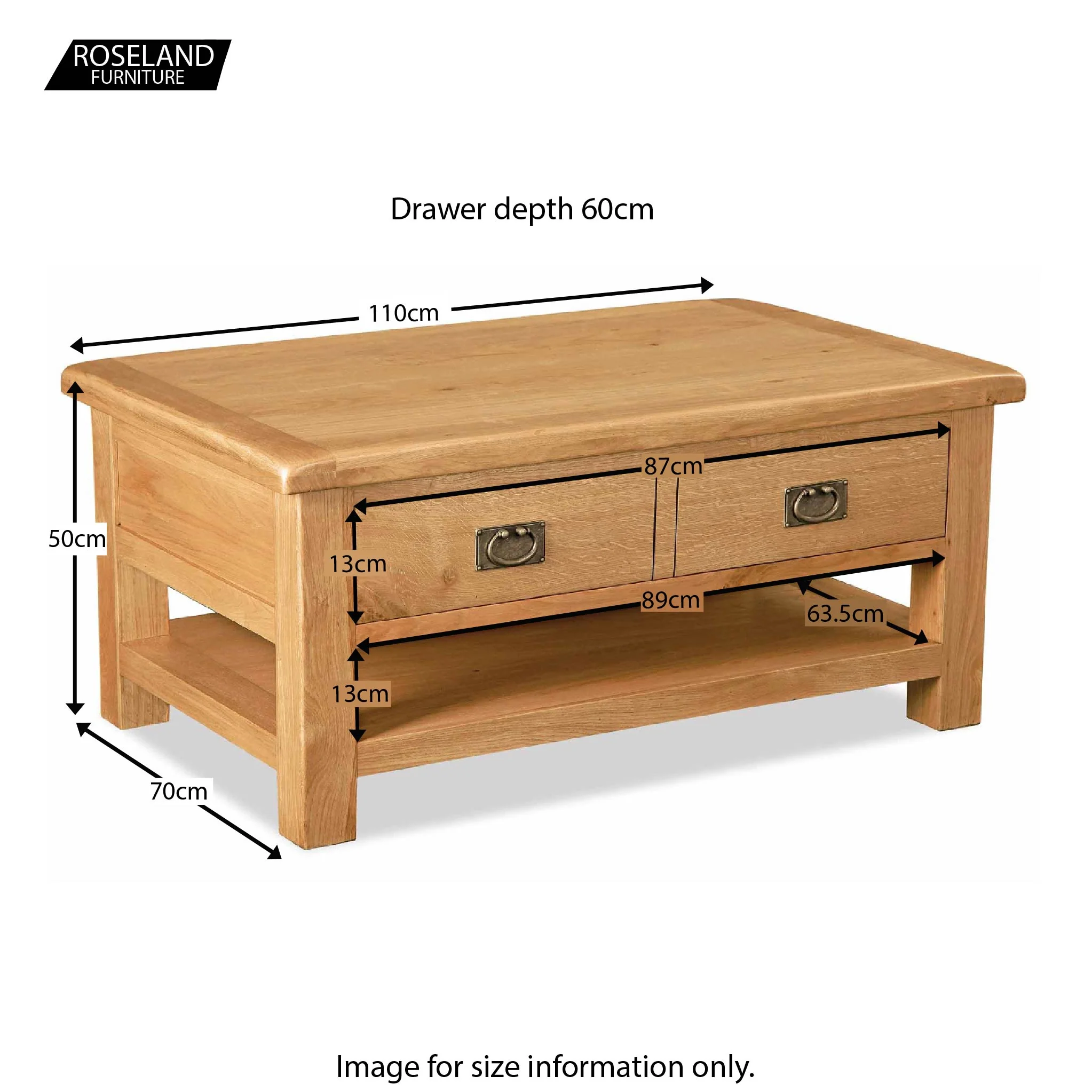 Zelah Oak King Coffee Table - Image 17