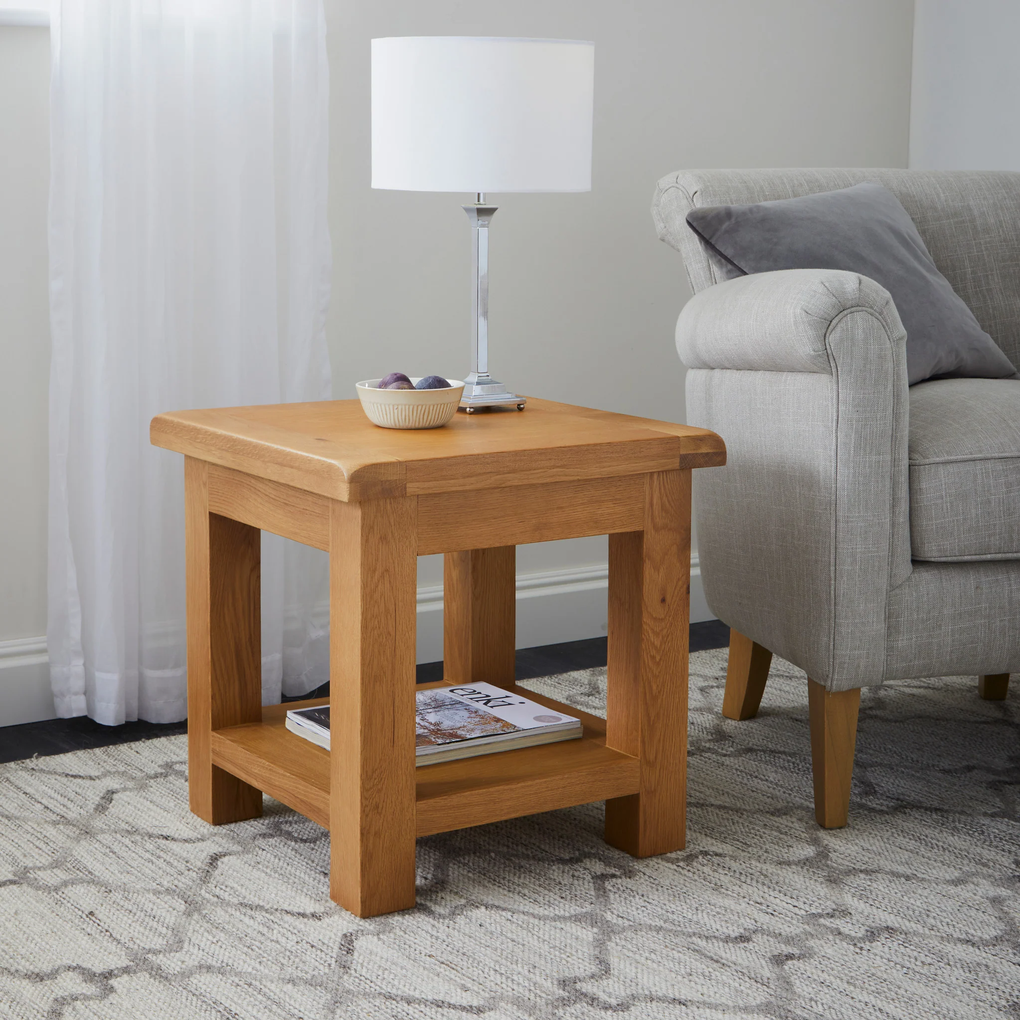 Zelah Oak Lamp Table - Image 10