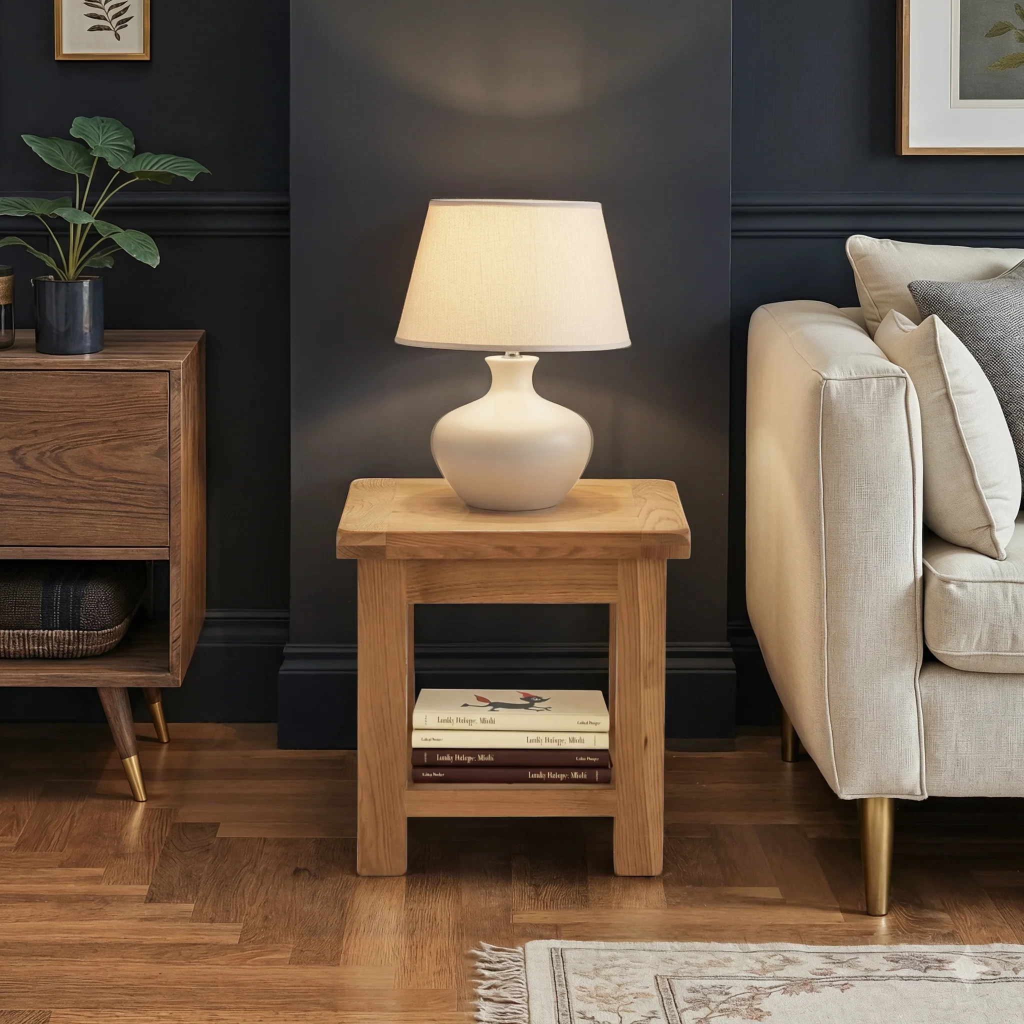Zelah Oak Lamp Table - Image 2