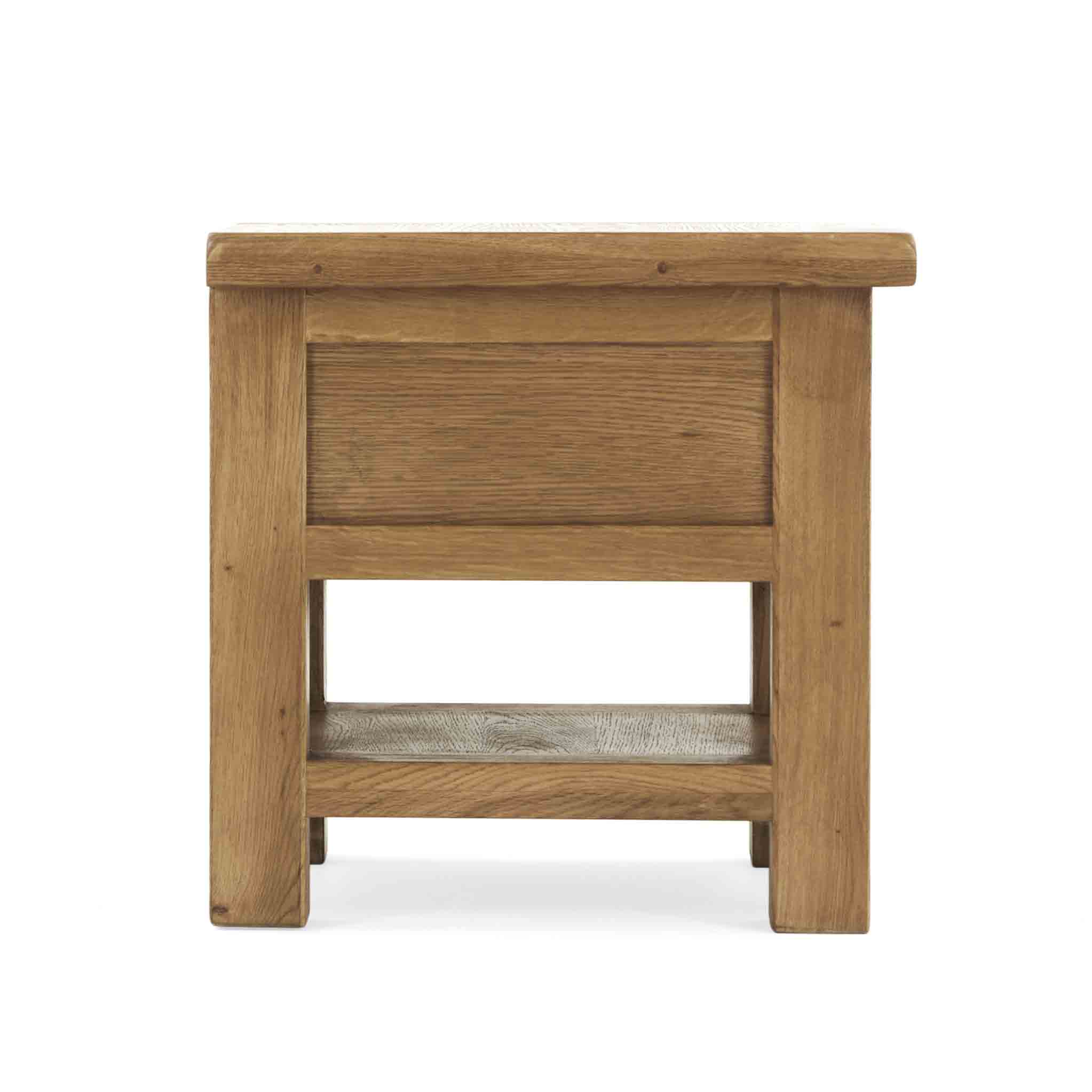 Zelah Oak Lamp Table with Drawer - Image 8
