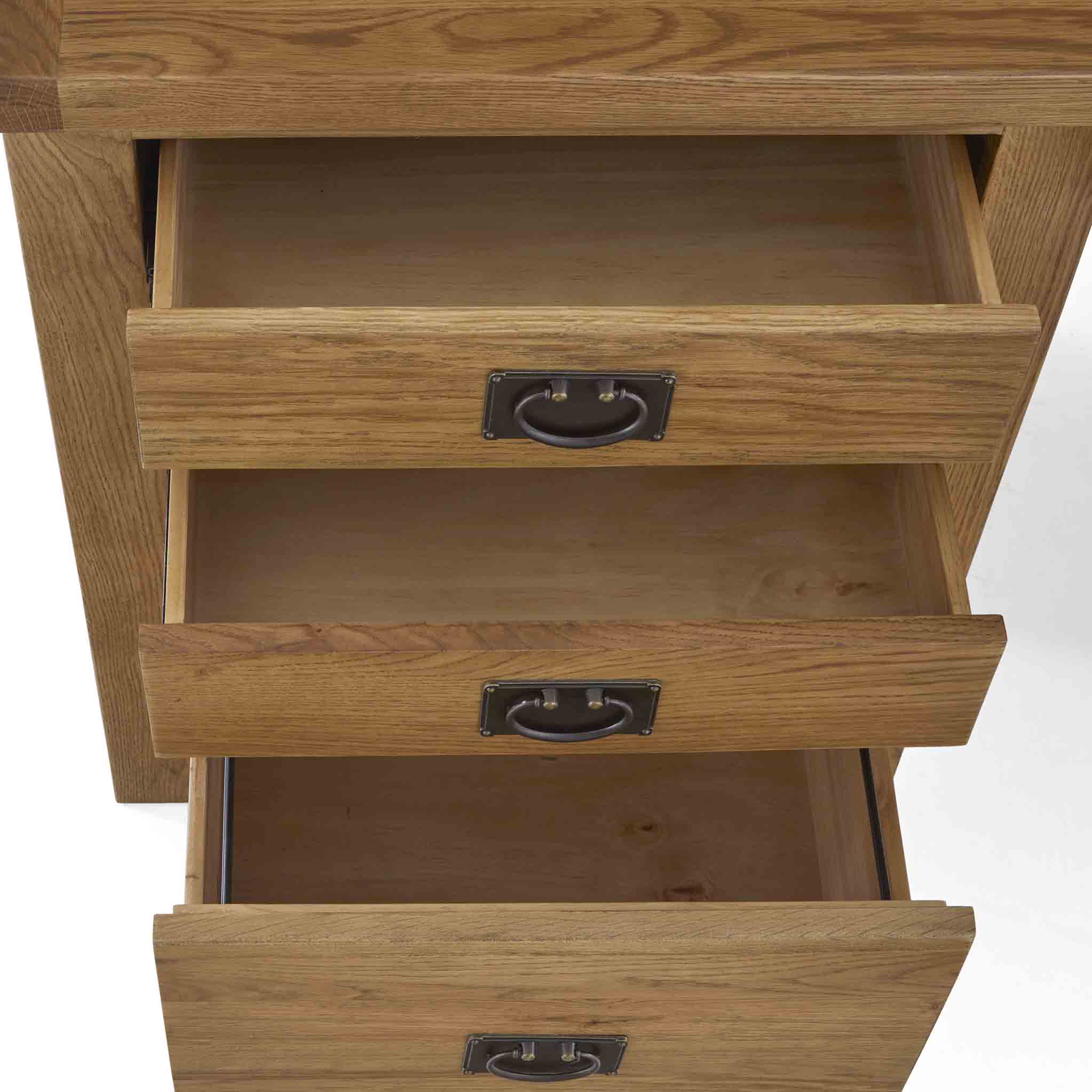 Zelah Oak Large Computer Desk - Image 11