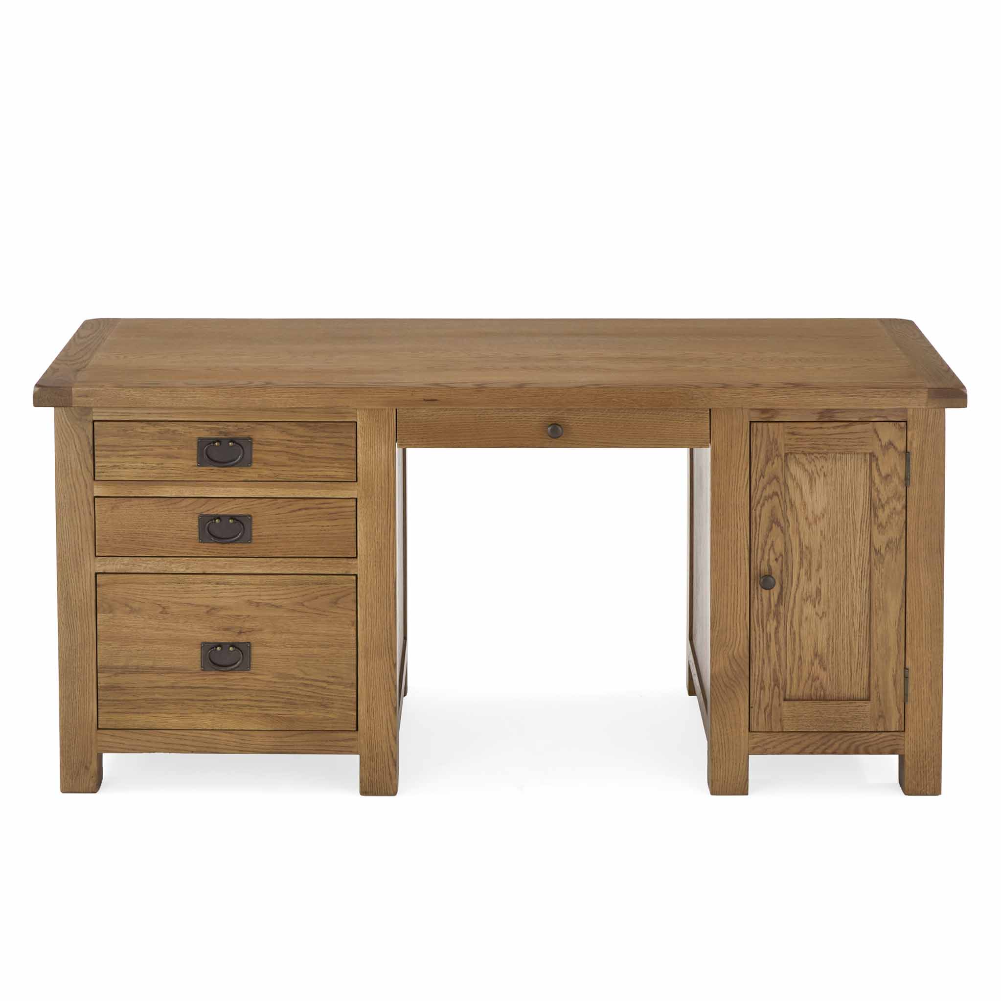 Zelah Oak Large Computer Desk - Image 5