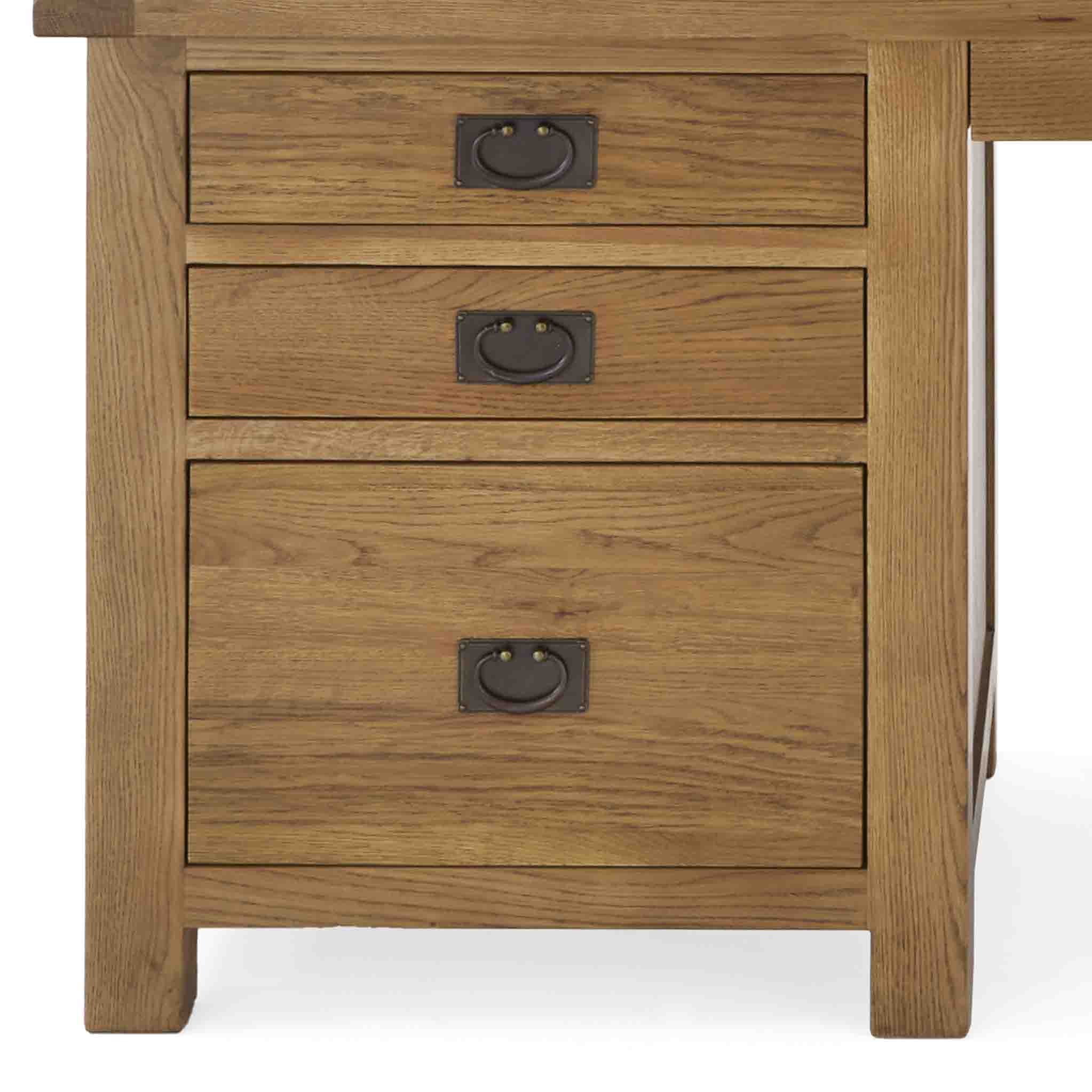 Zelah Oak Large Computer Desk - Image 9
