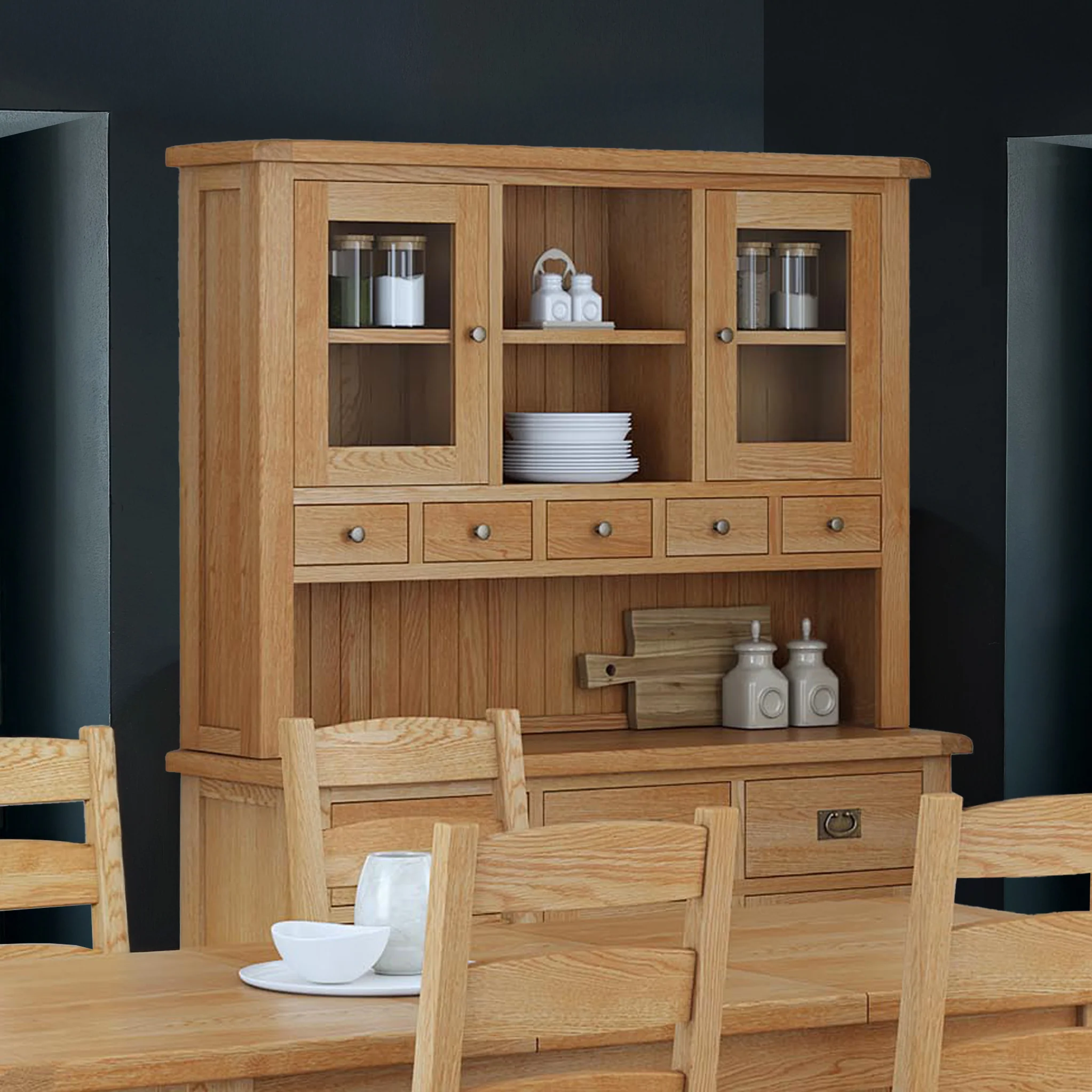 Zelah Oak Large Hutch - Image 2