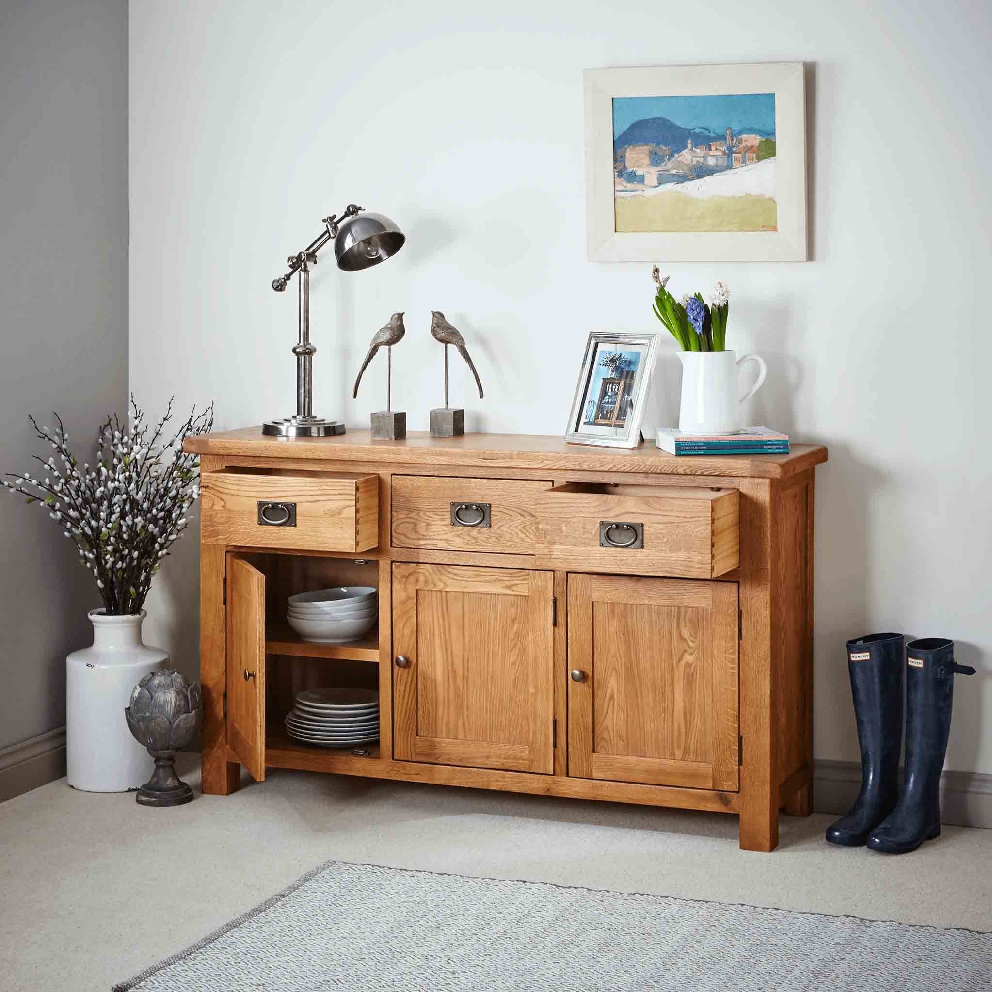 Zelah Oak Large Sideboard - Image 9