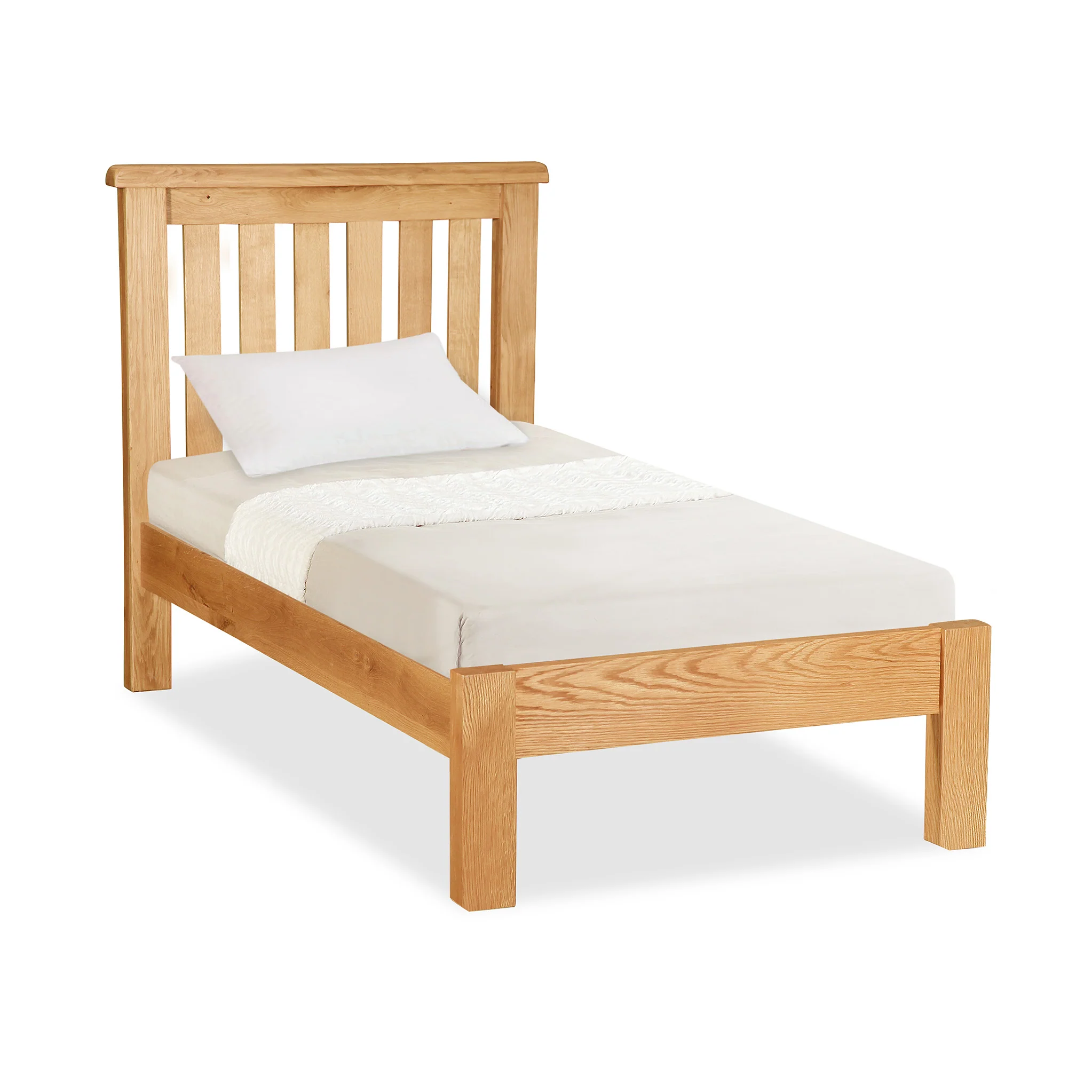 Zelah Oak Low 3ft Bed Frame - Image 2