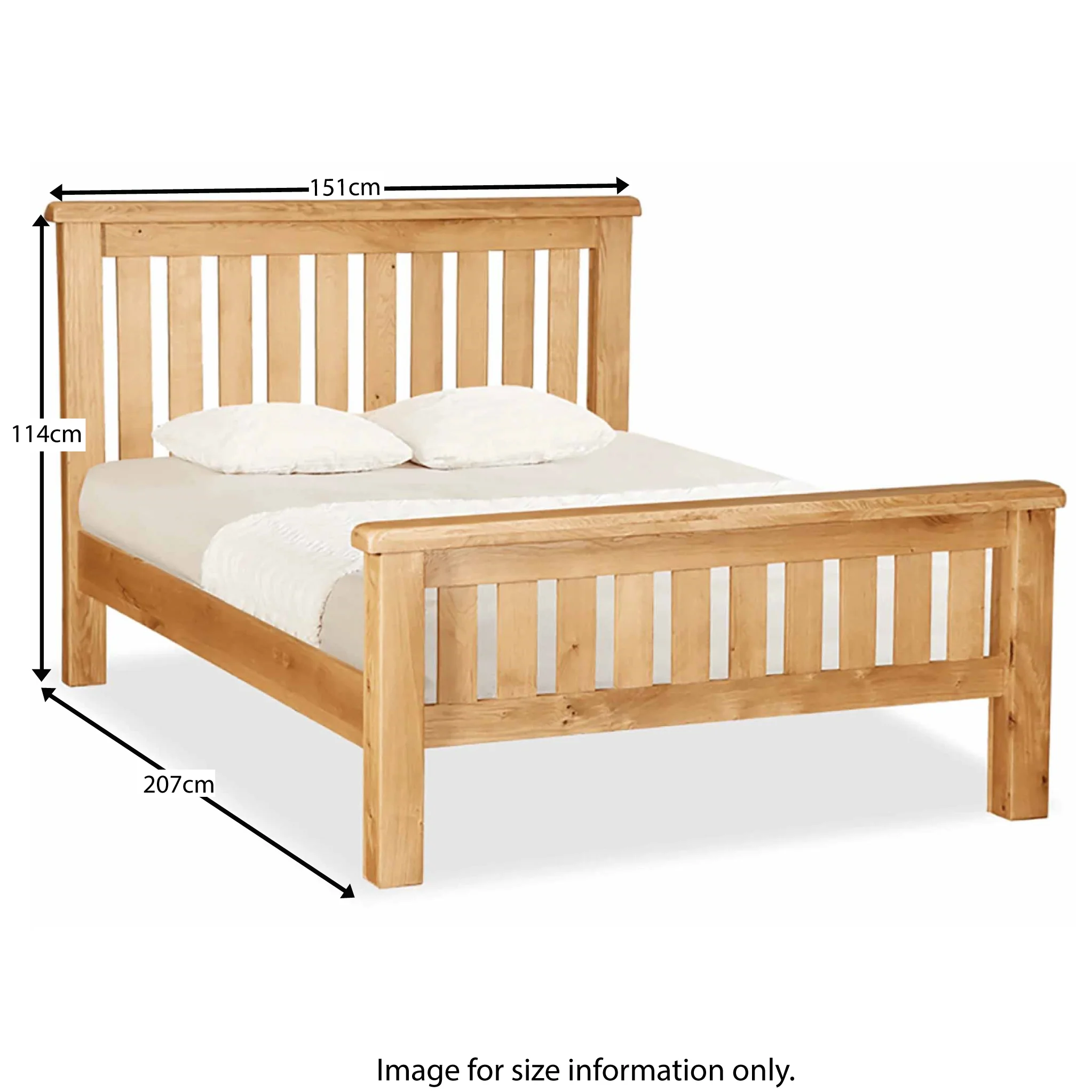 Zelah Oak Slatted Bed Frame - Image 7