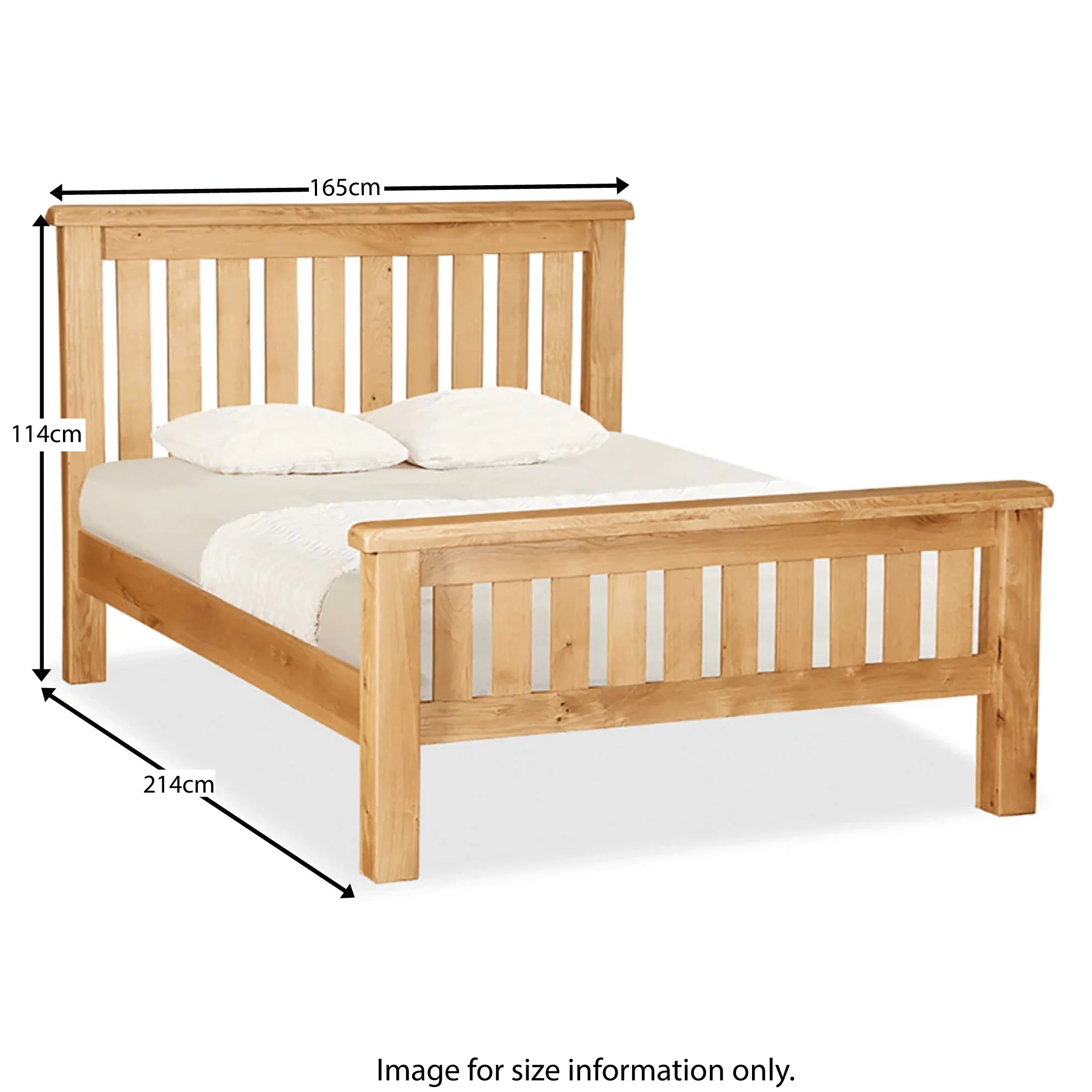 Zelah Oak Slatted Bed Frame - Image 8