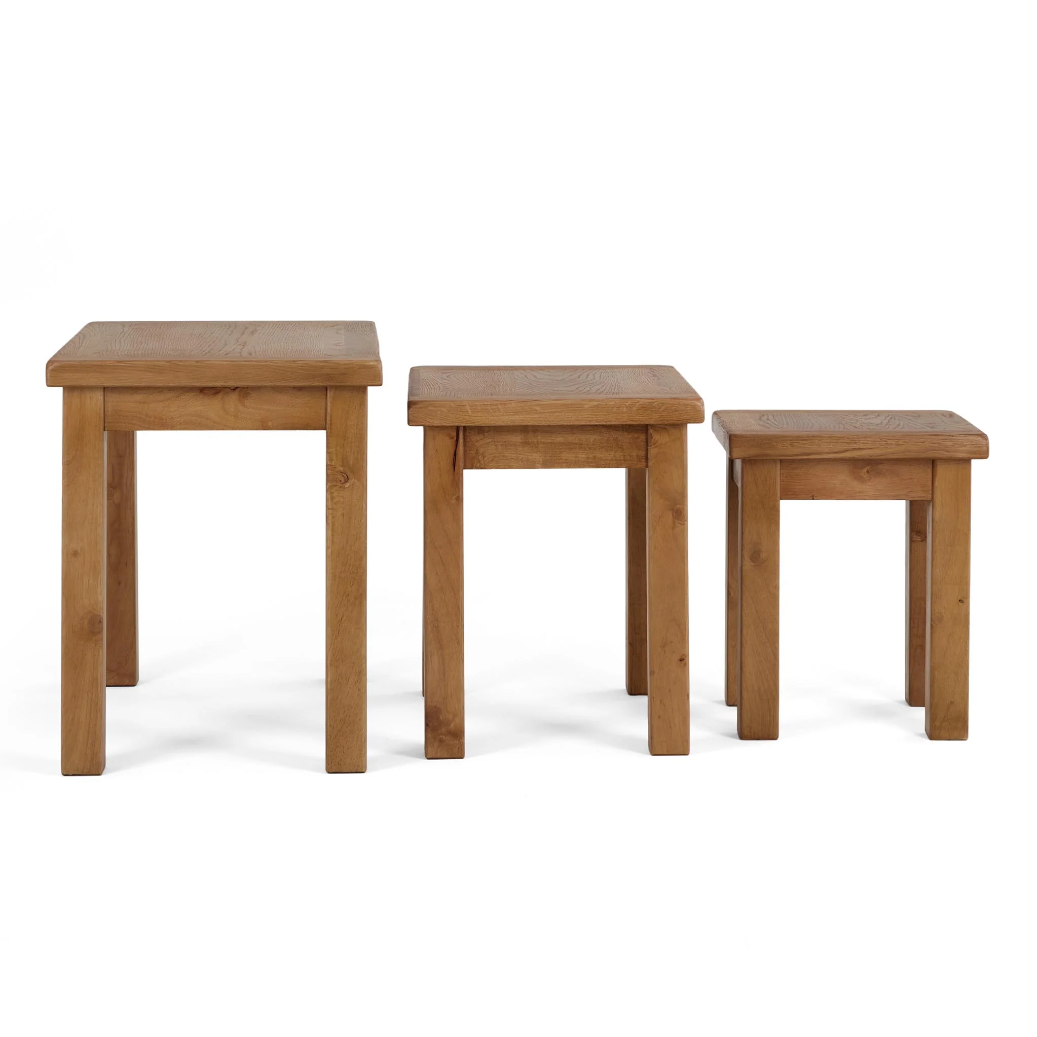 Zelah Oak Nest of Tables - Image 5