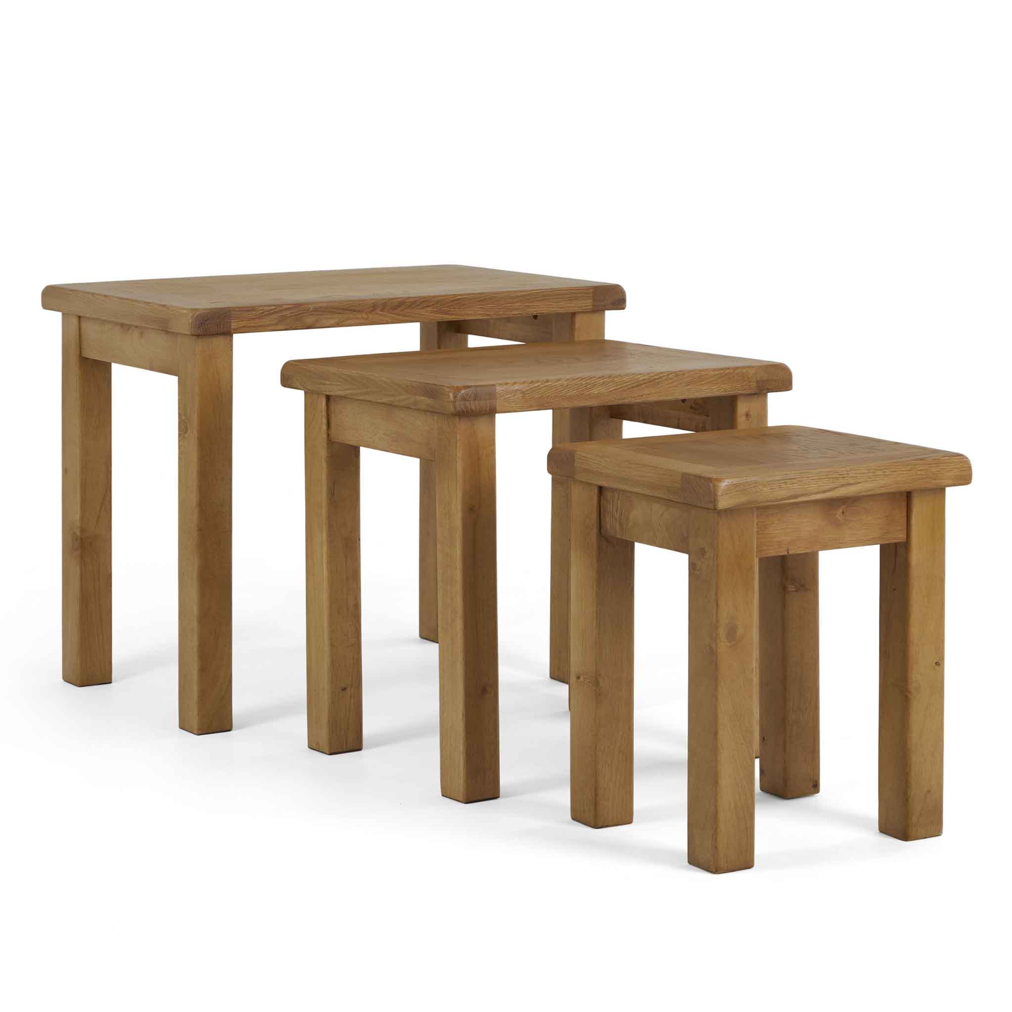Zelah Oak Nest of Tables - Image 6