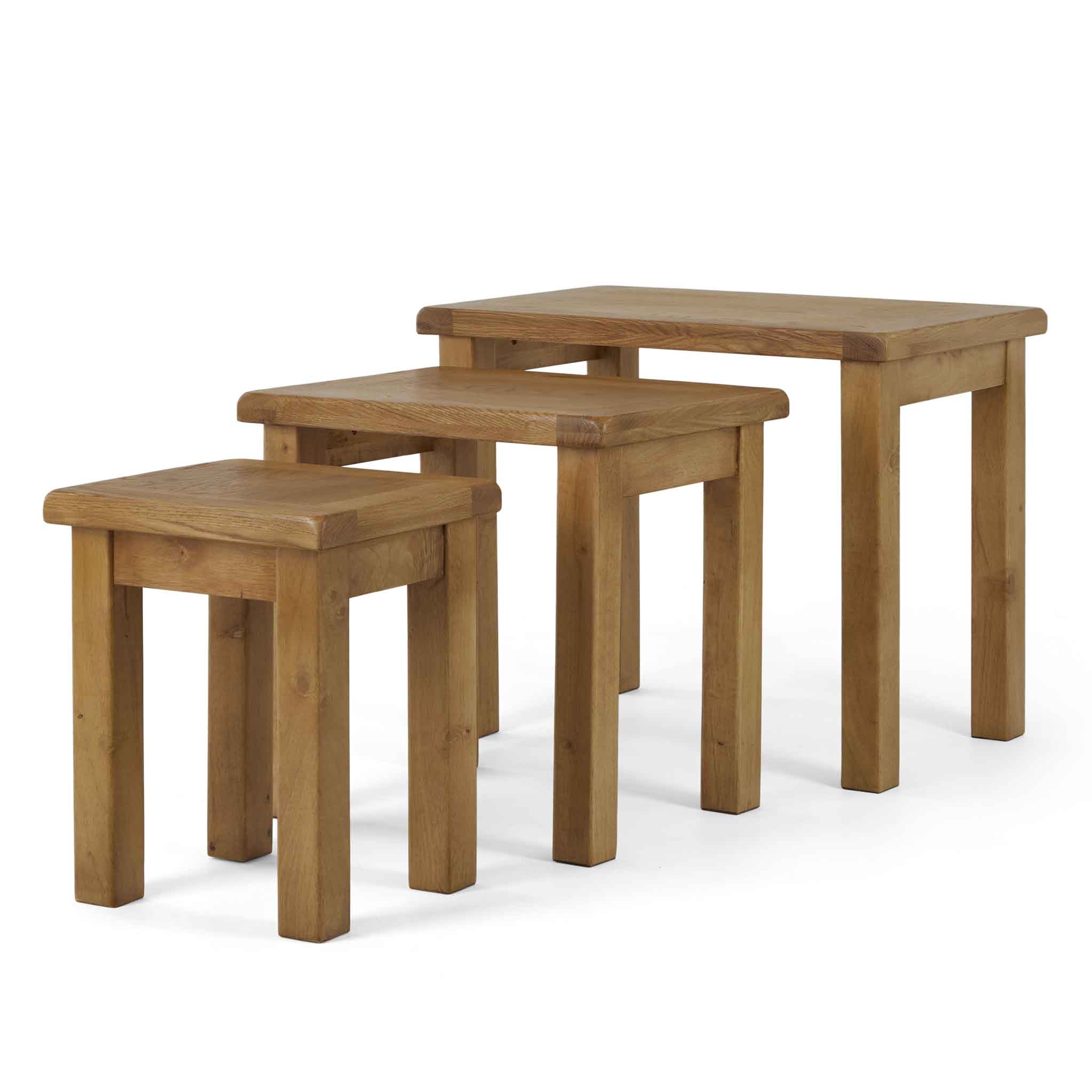 Zelah Oak Nest of Tables - Image 7
