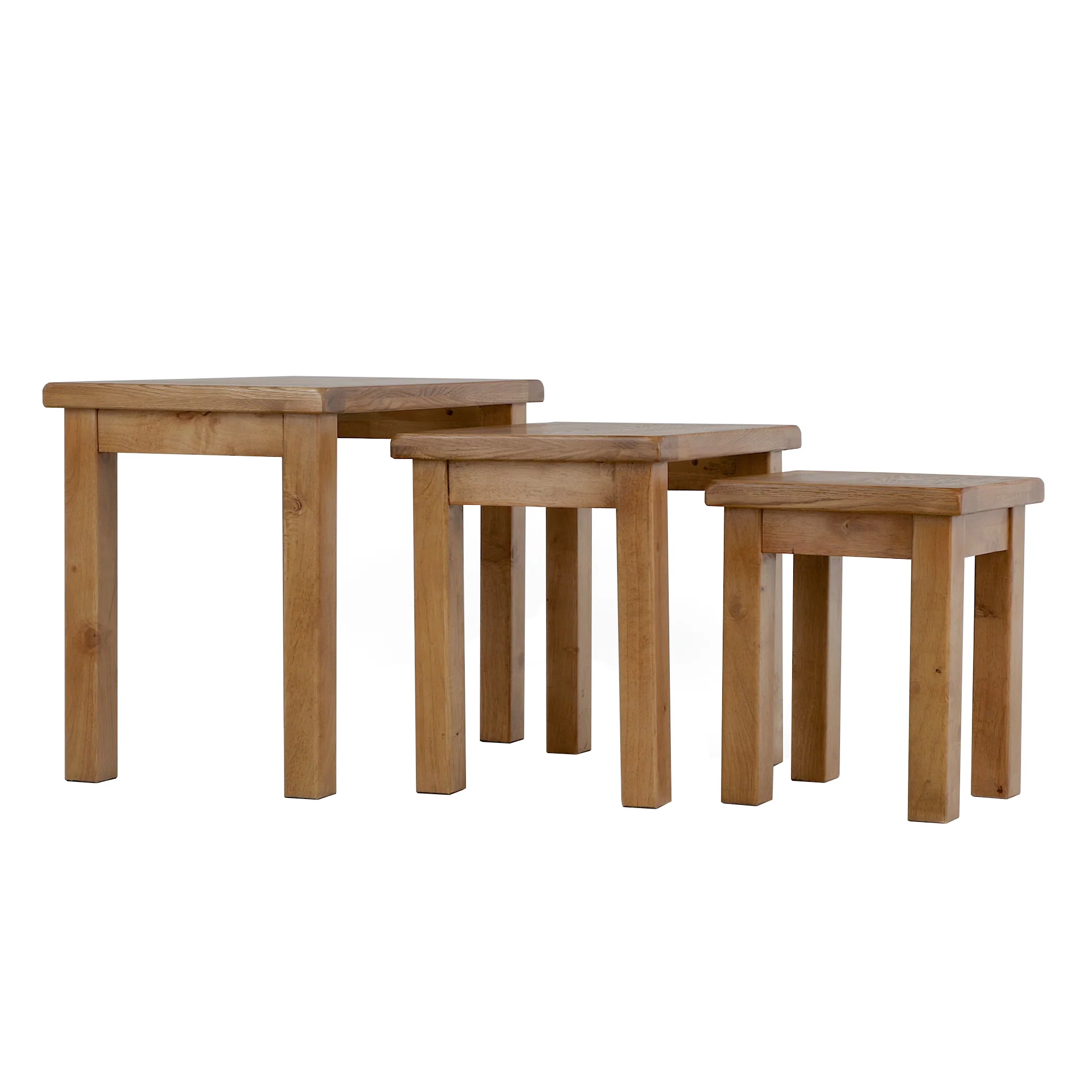 Zelah Oak Nest of Tables - Image 9