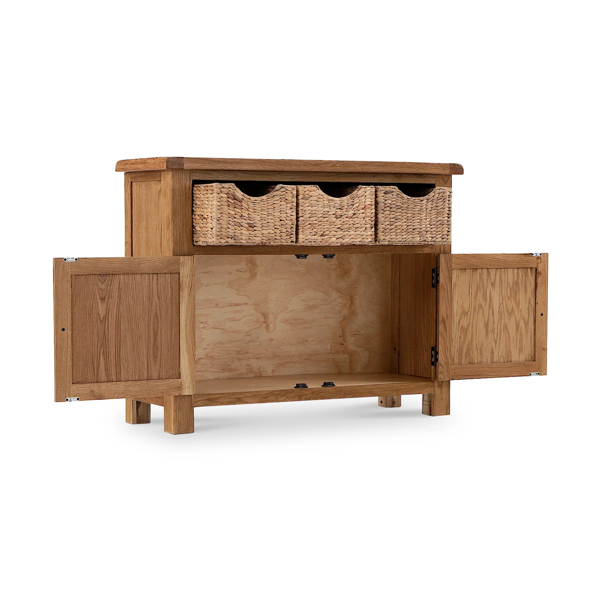 Zelah Oak Sideboard with Baskets - Image 3