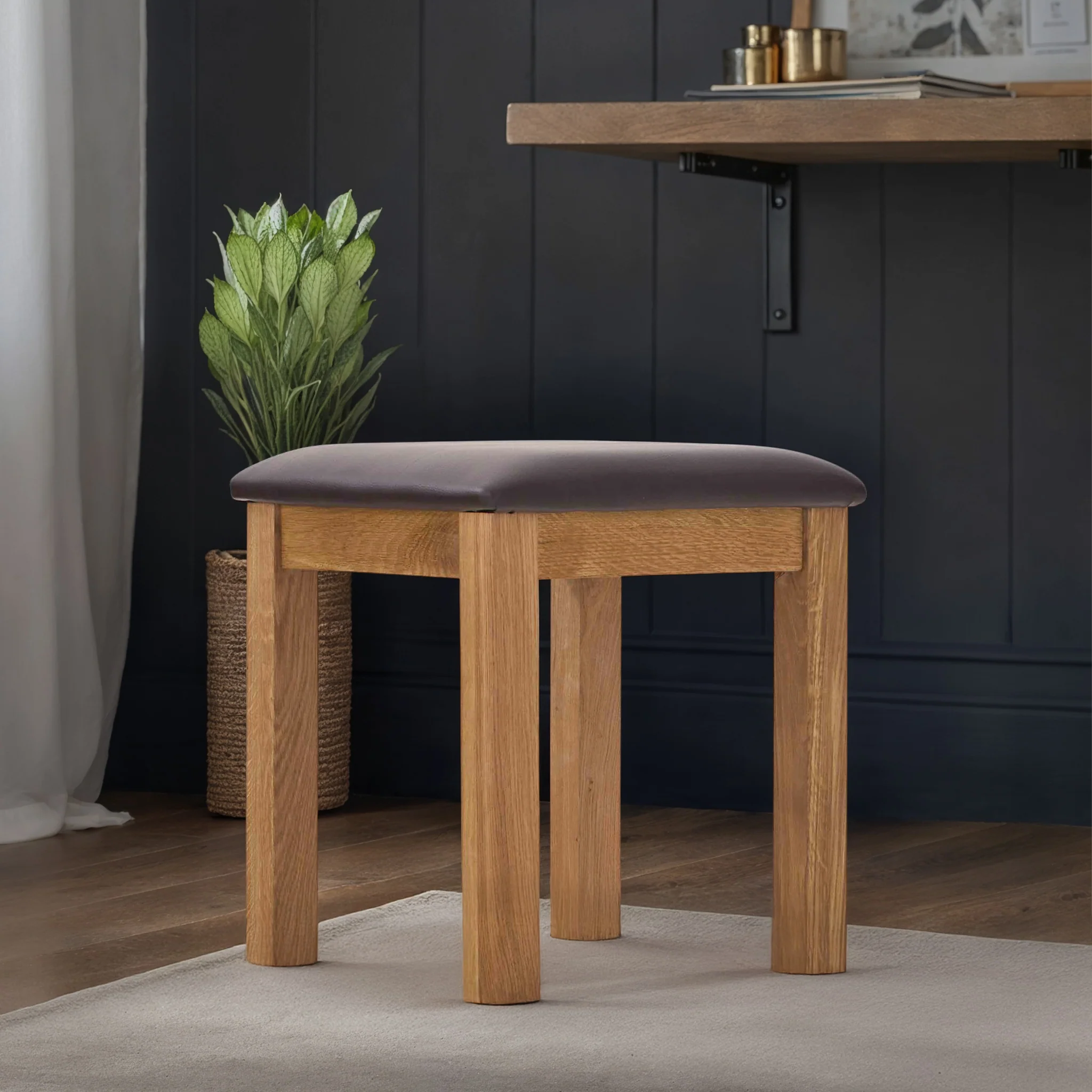 Zelah Oak Stool - Image 2
