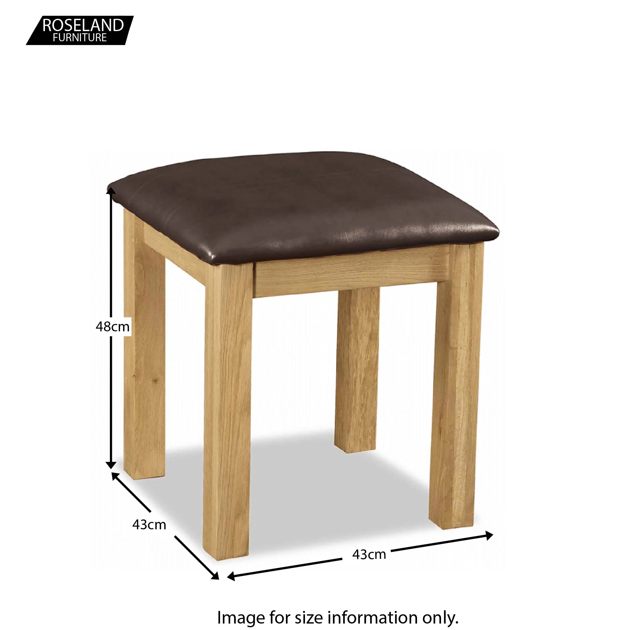 Zelah Oak Stool - Image 9