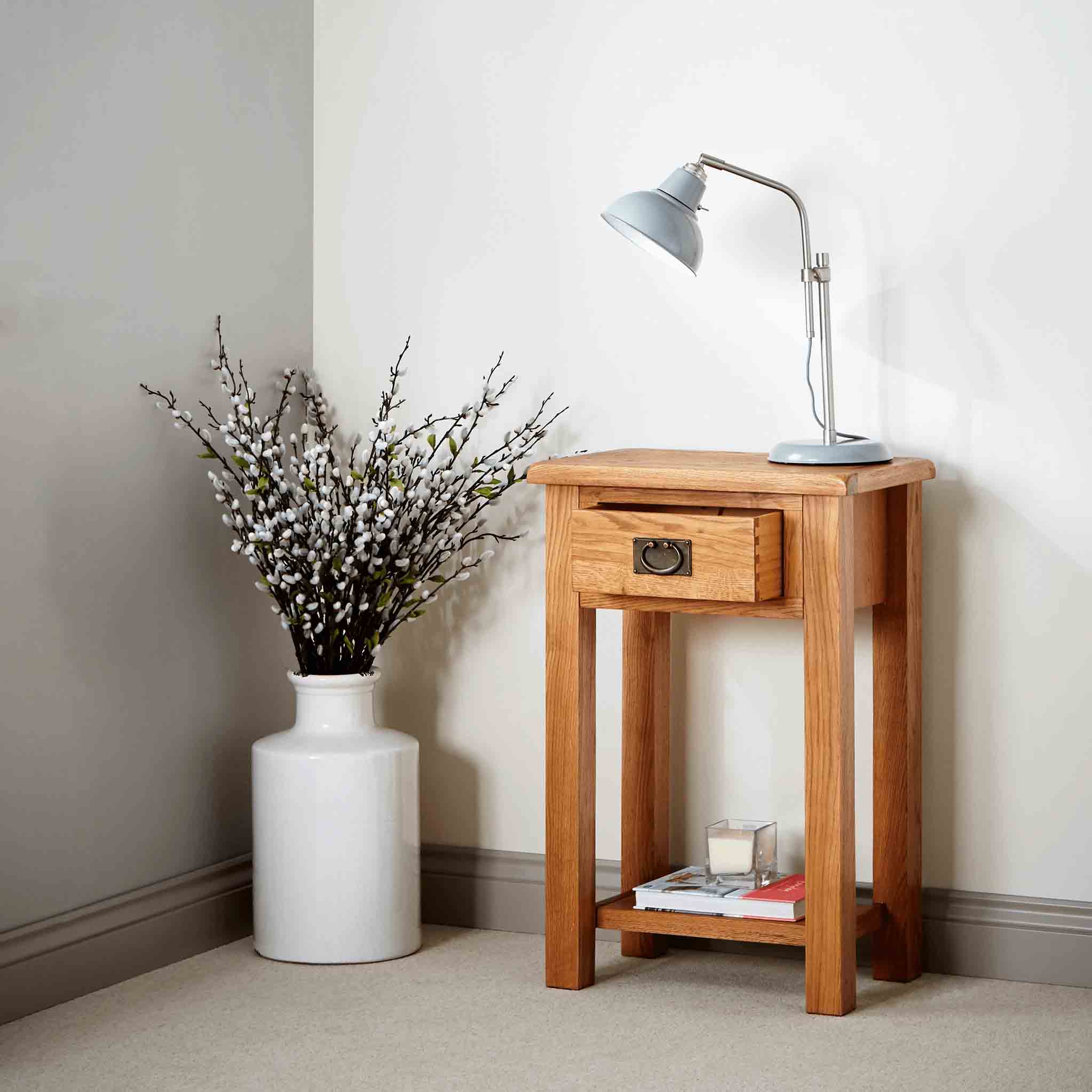 Zelah Oak Telephone Table - Image 15